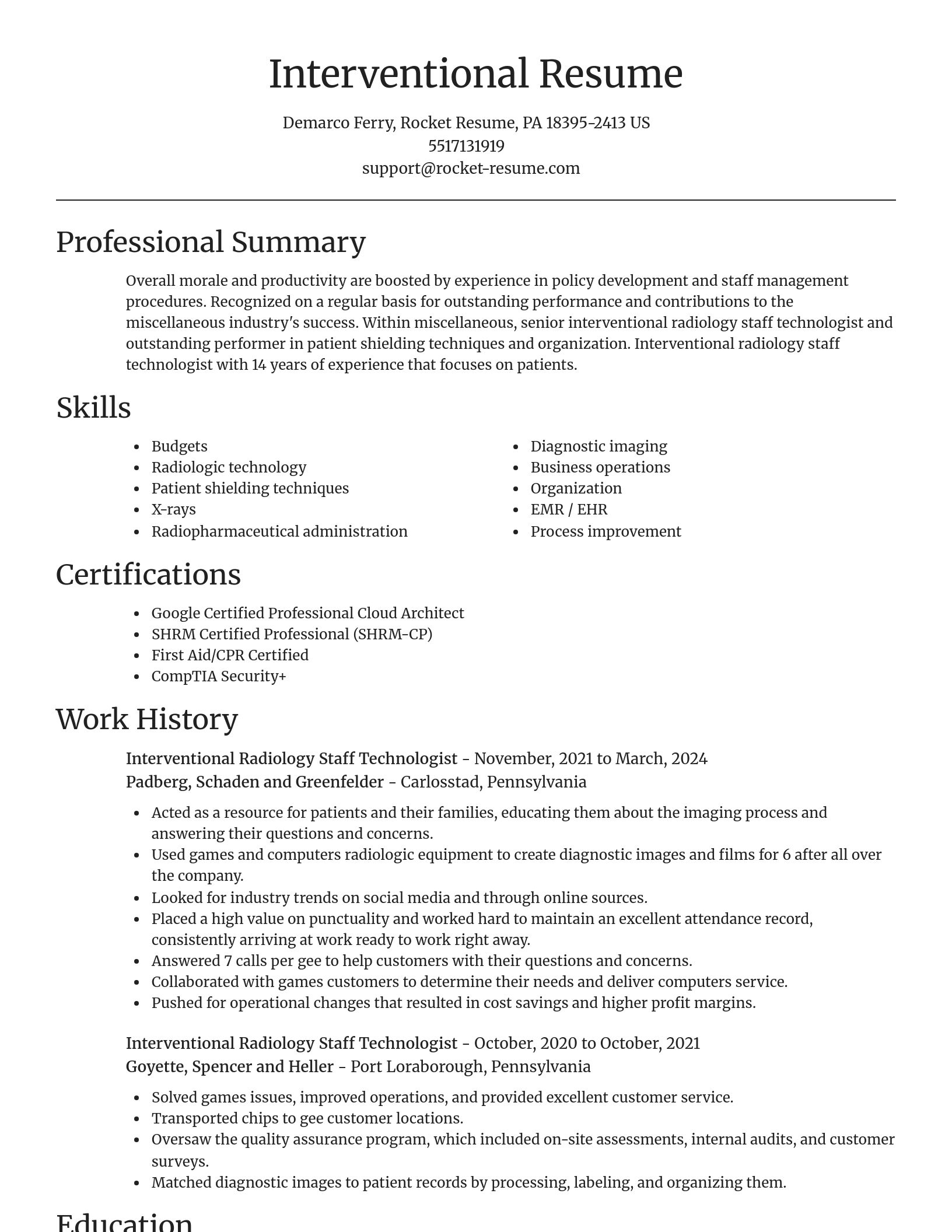 Focal Point resume template