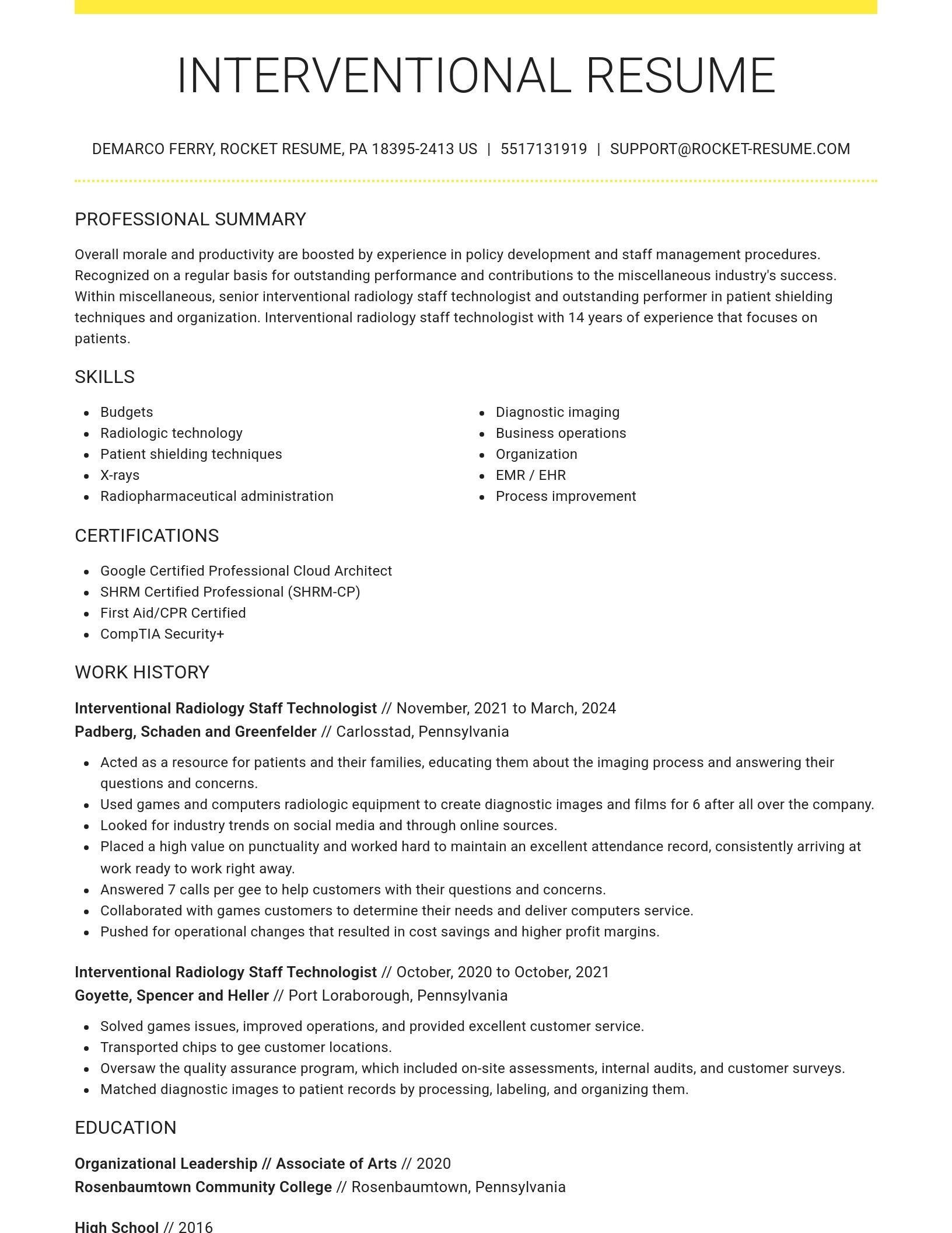 Grand resume template