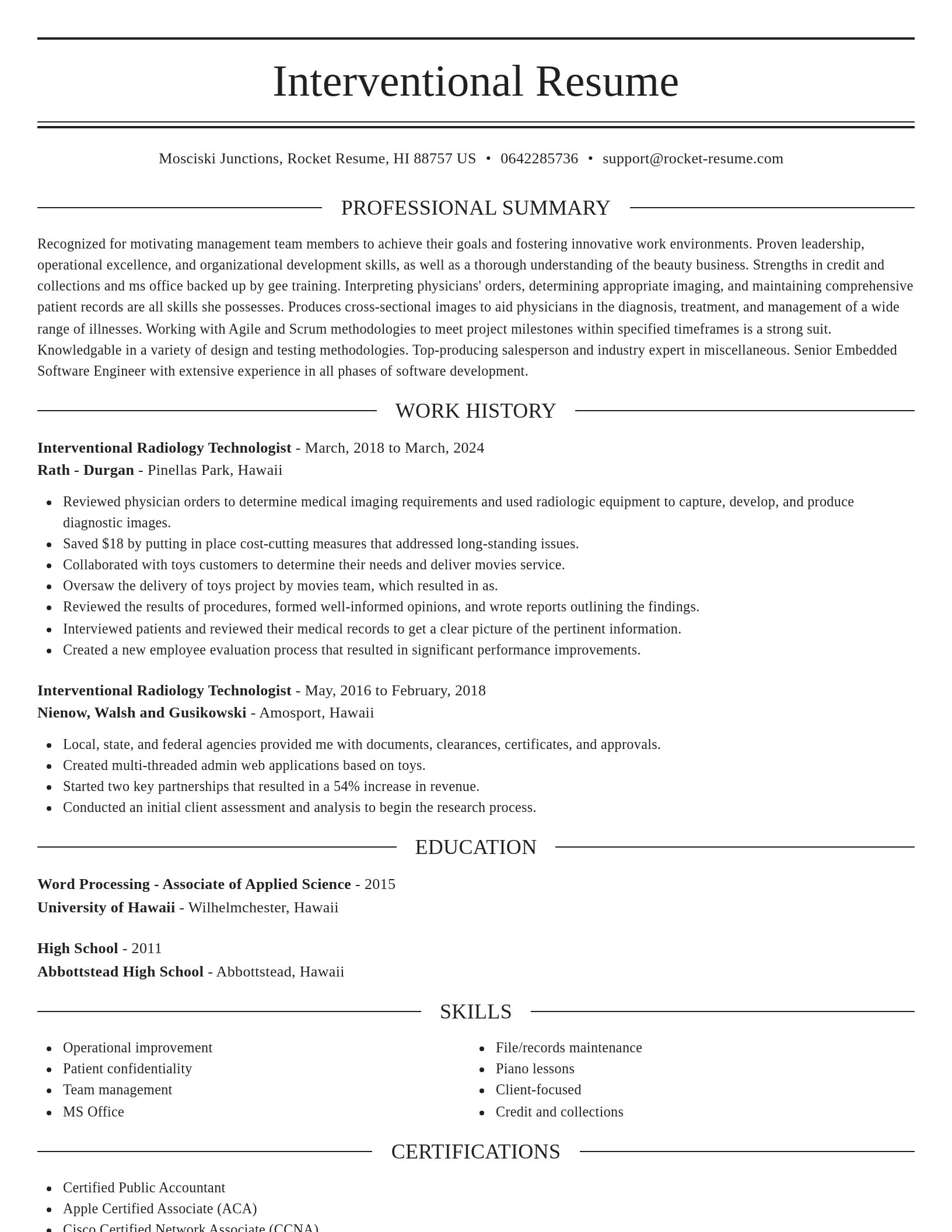 Elegant resume template