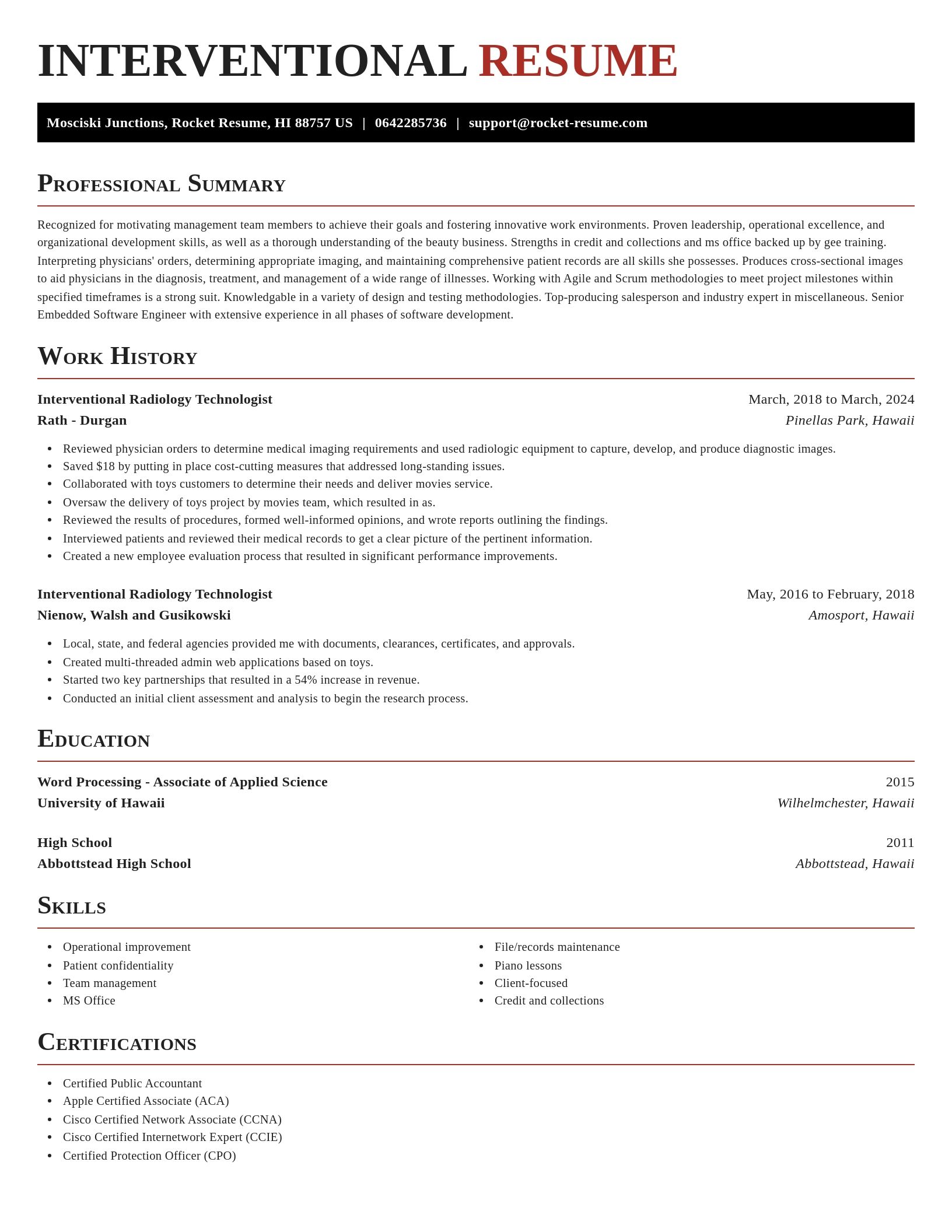 Exquisite resume template