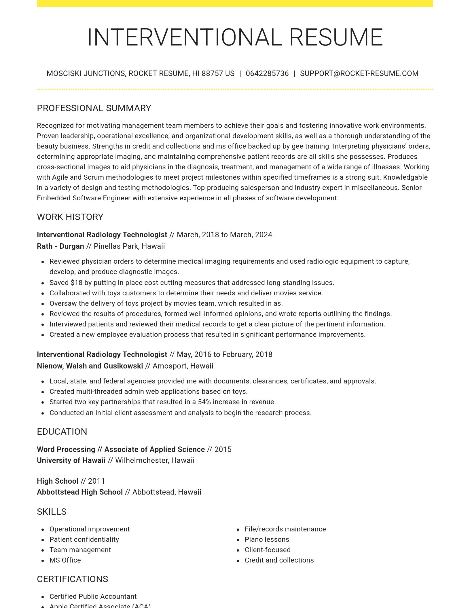 Grand resume template
