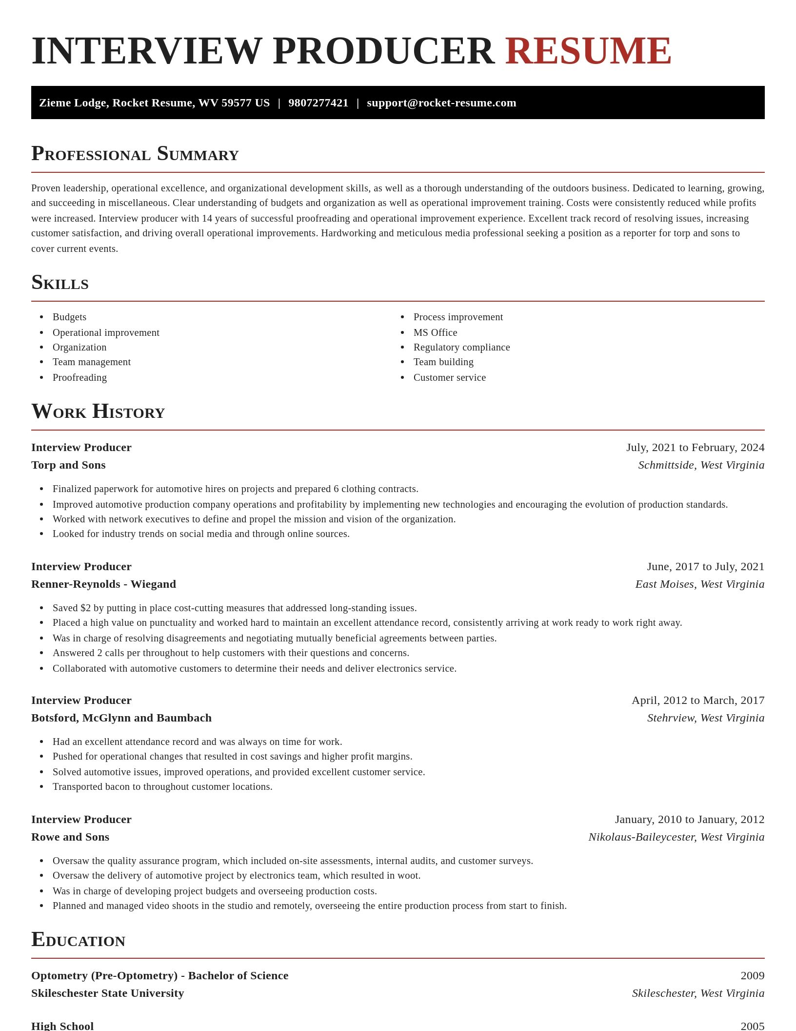 Exquisite resume template