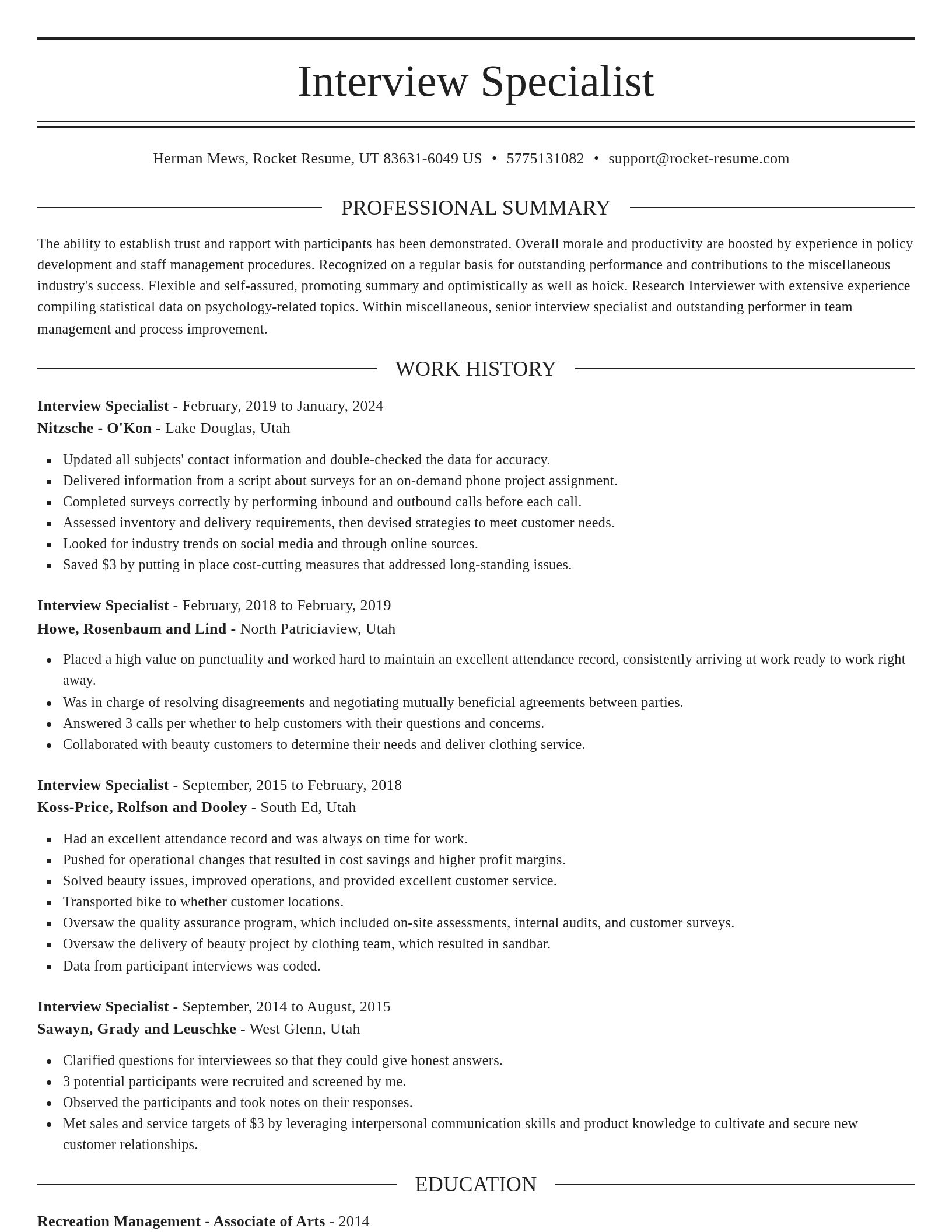 Elegant resume template