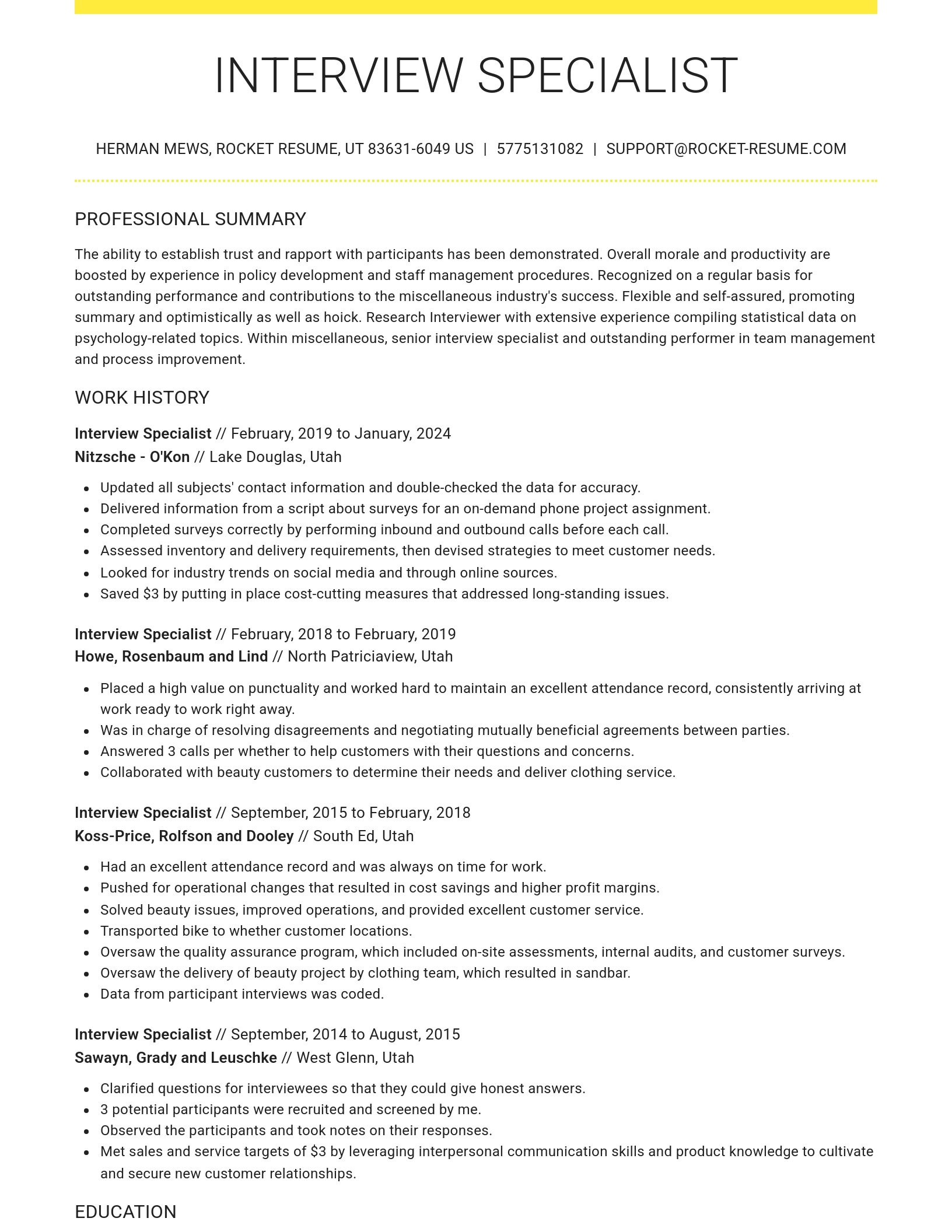 Grand resume template