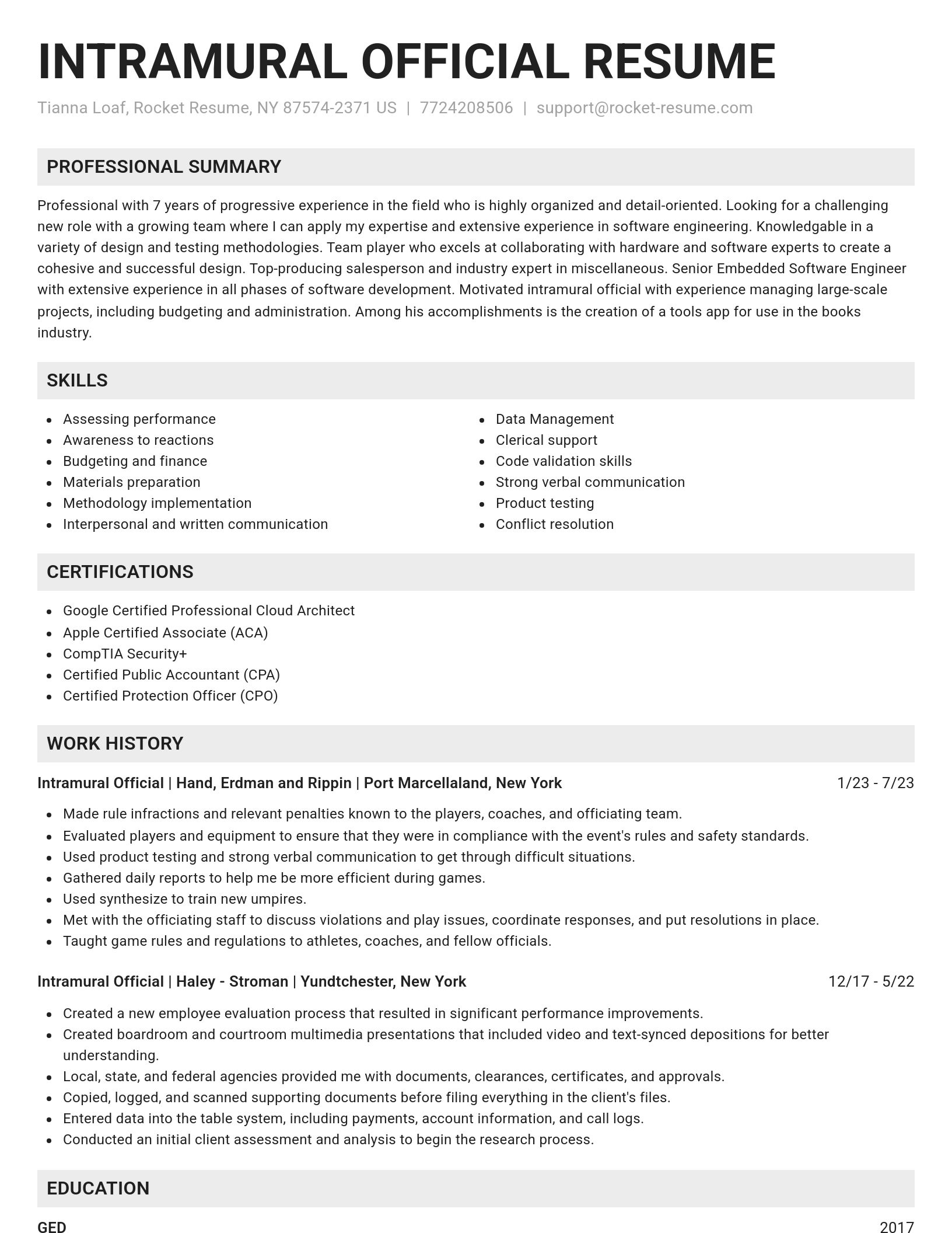 Genius resume template