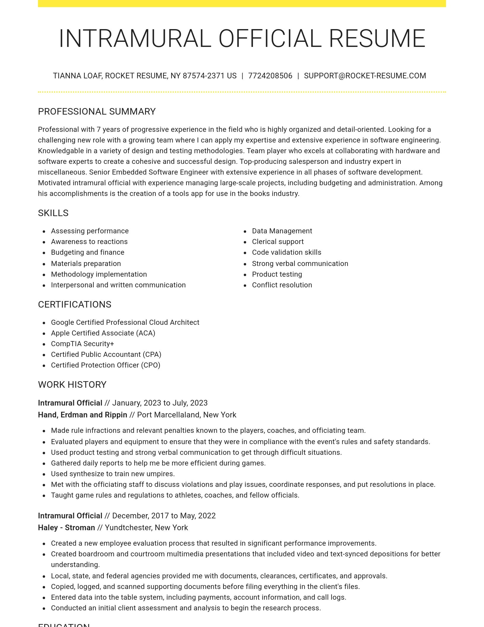 Grand resume template