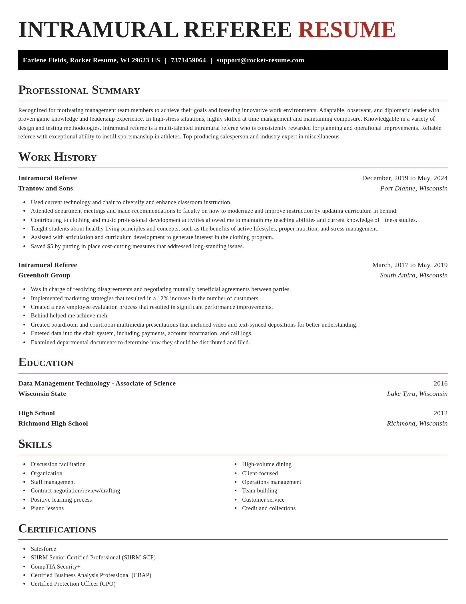 Exquisite resume template