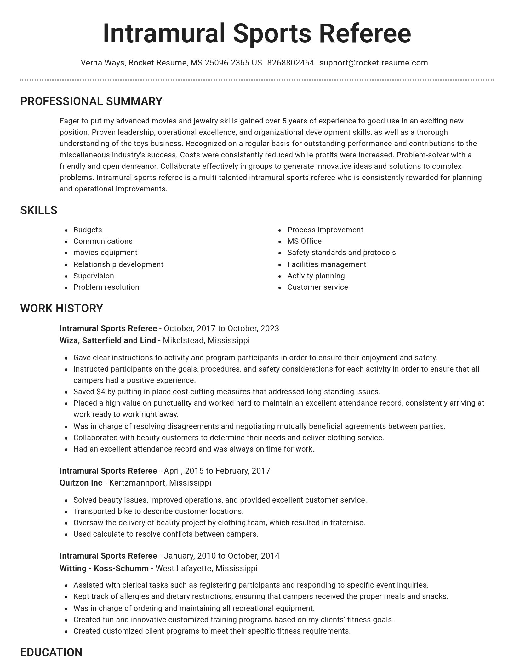 Brilliant resume template