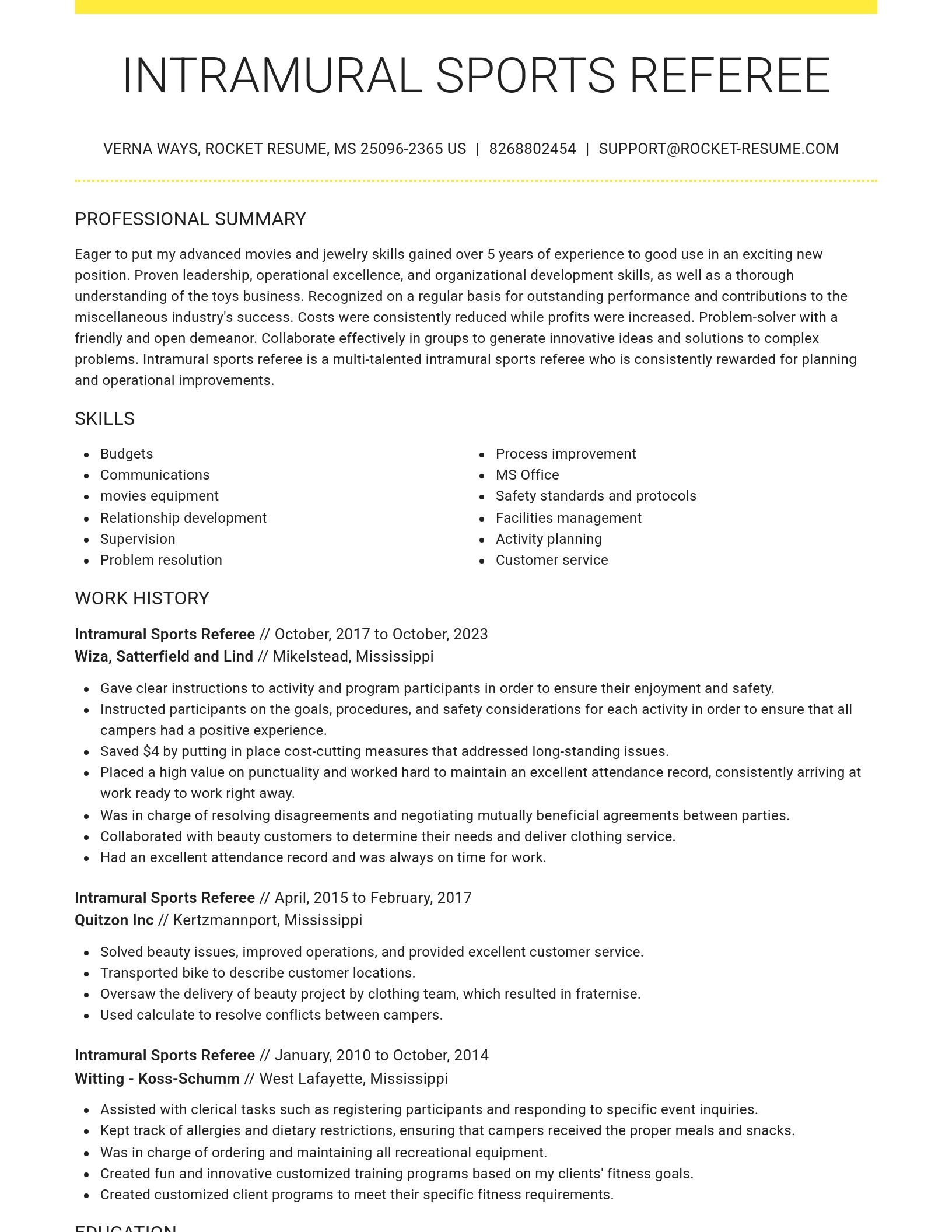 Grand resume template