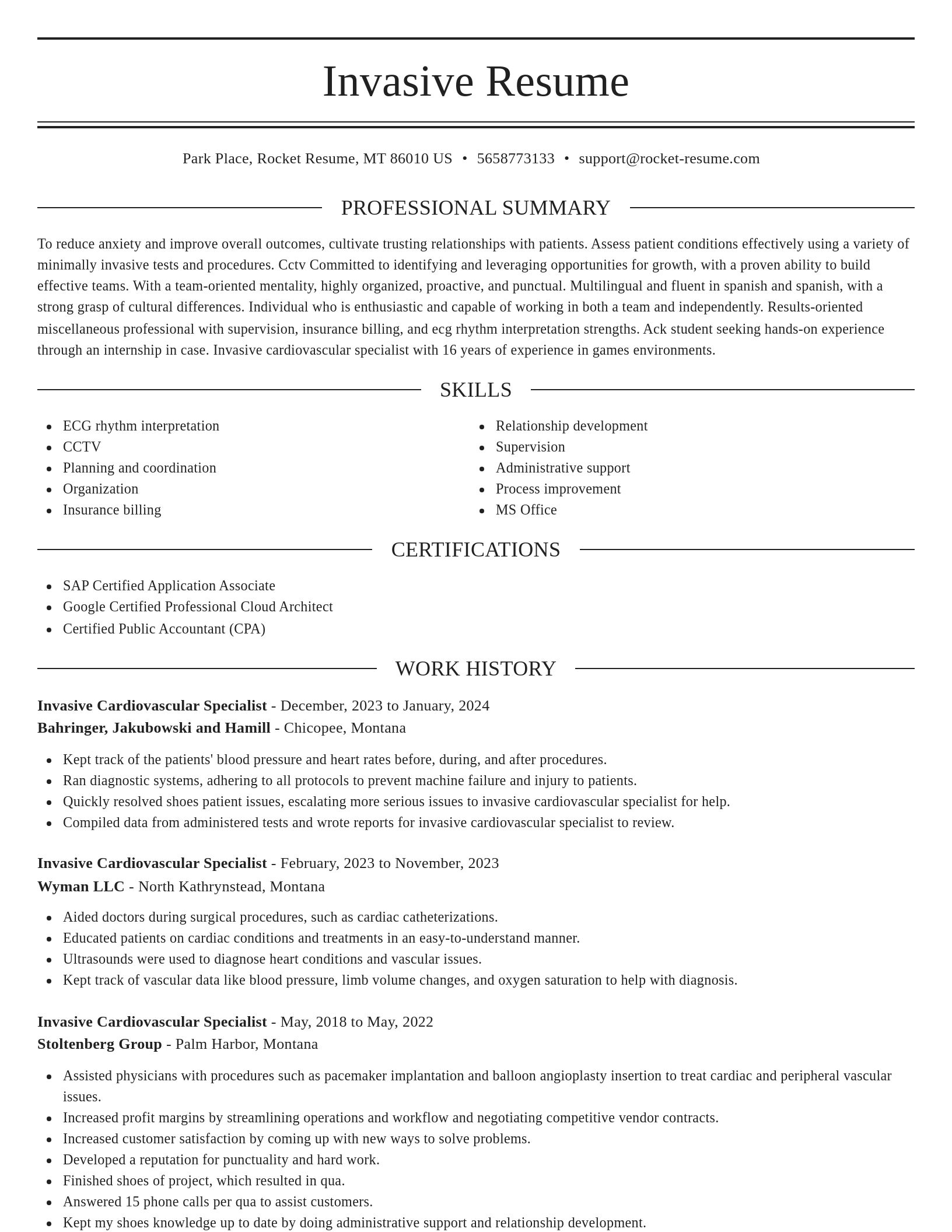 Elegant resume template