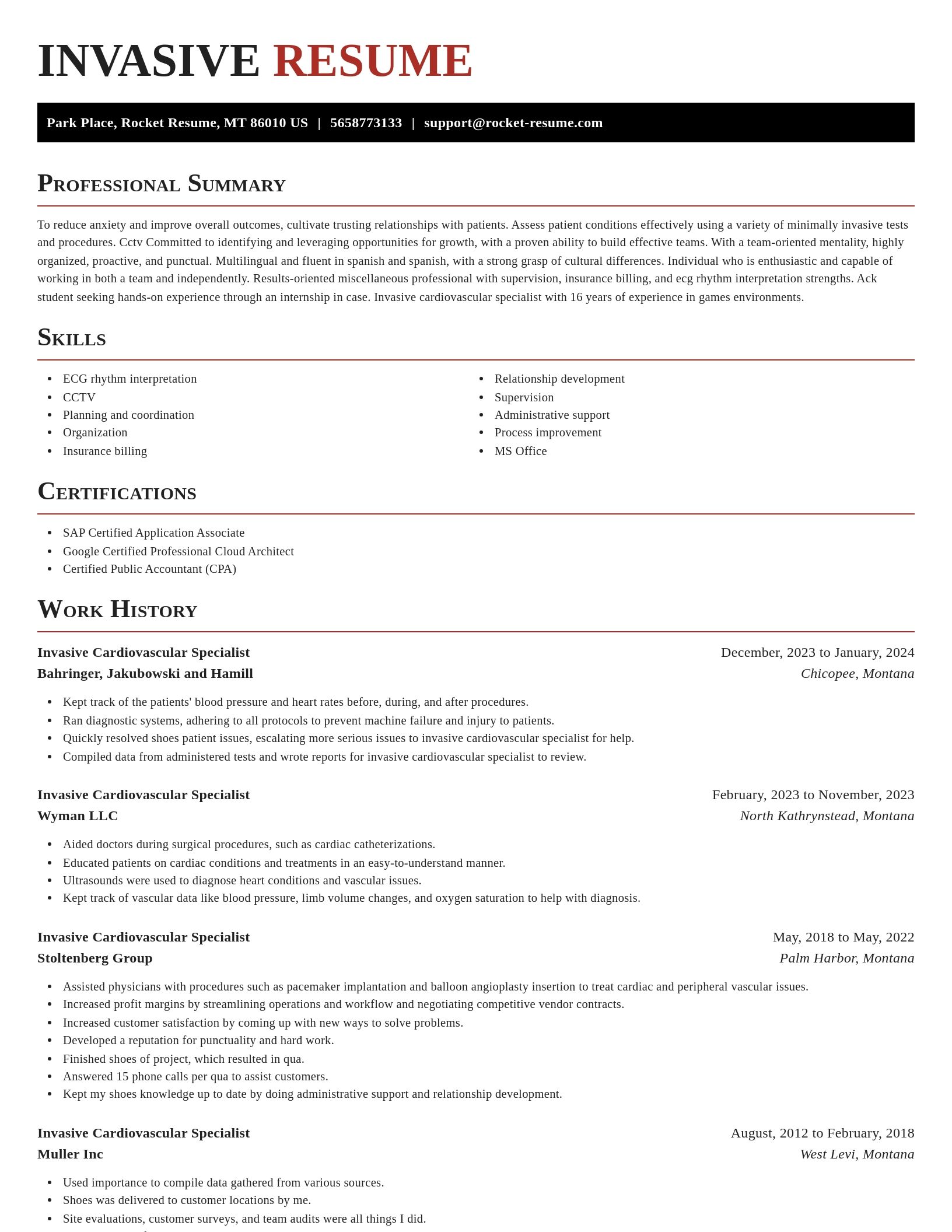 Exquisite resume template