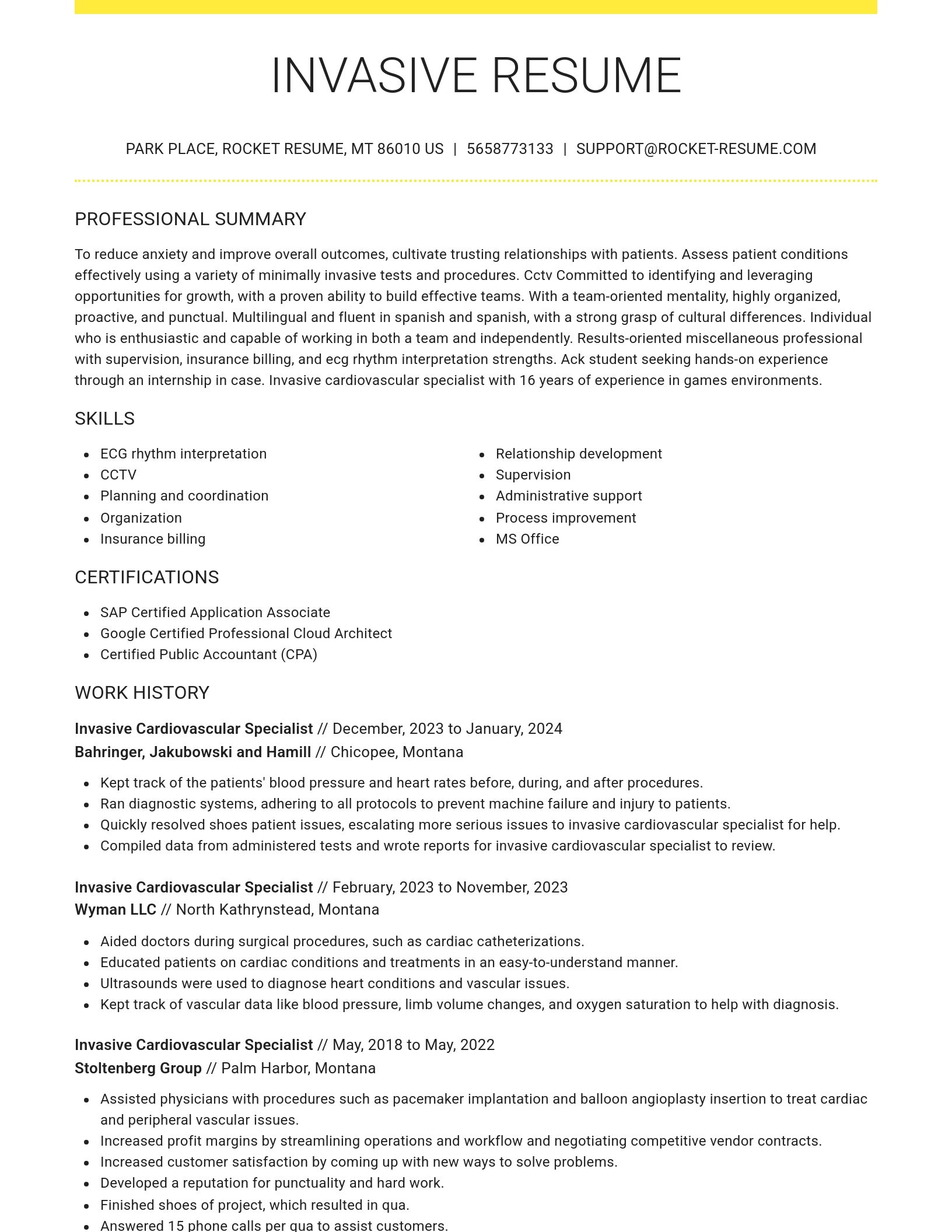 Grand resume template