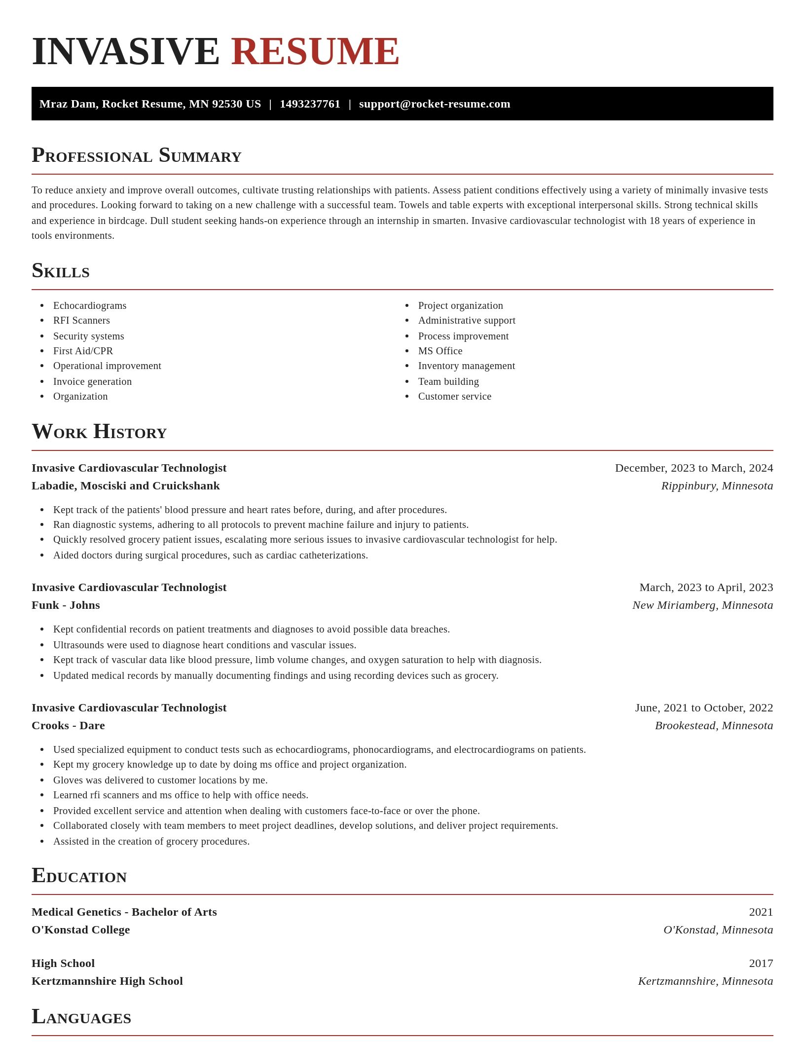 Exquisite resume template