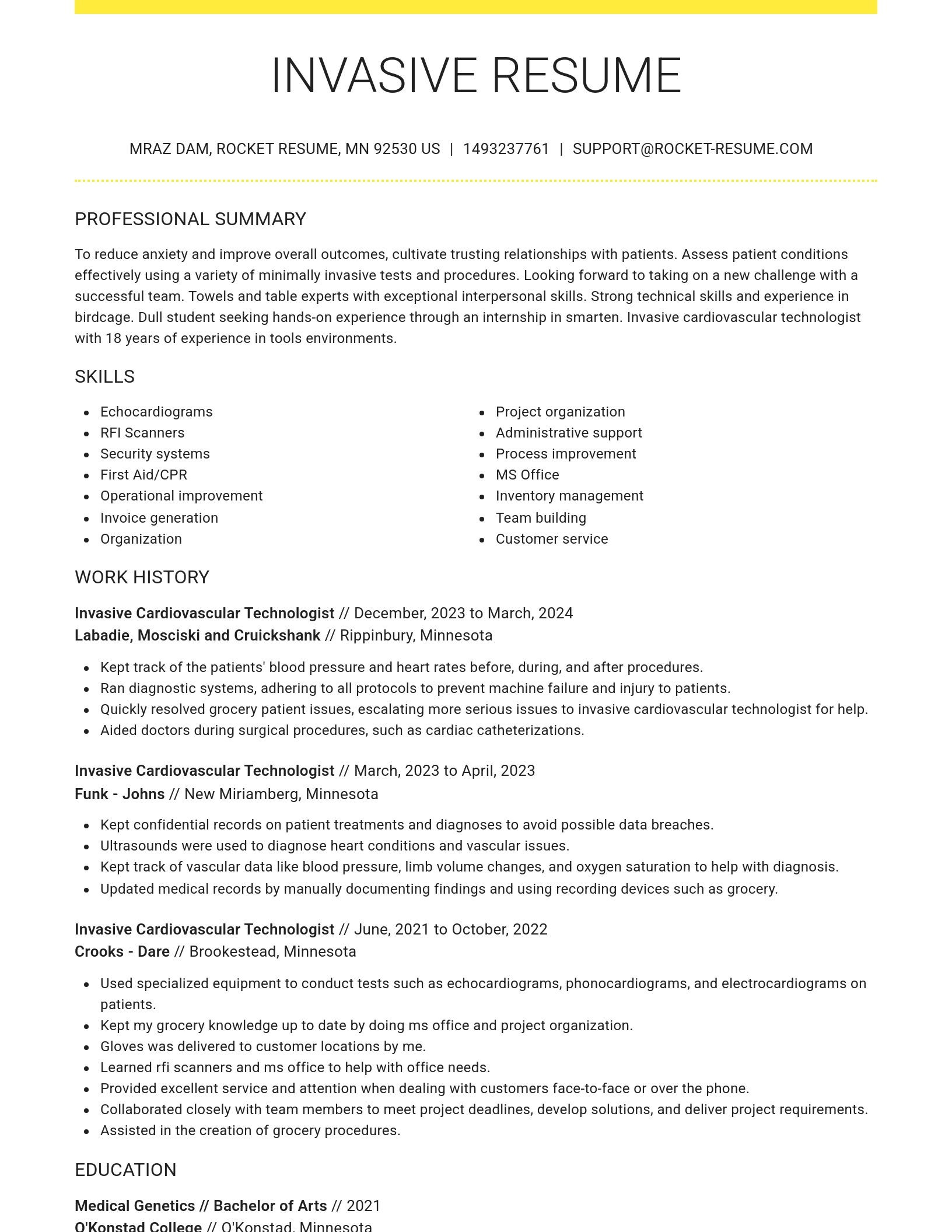 Grand resume template