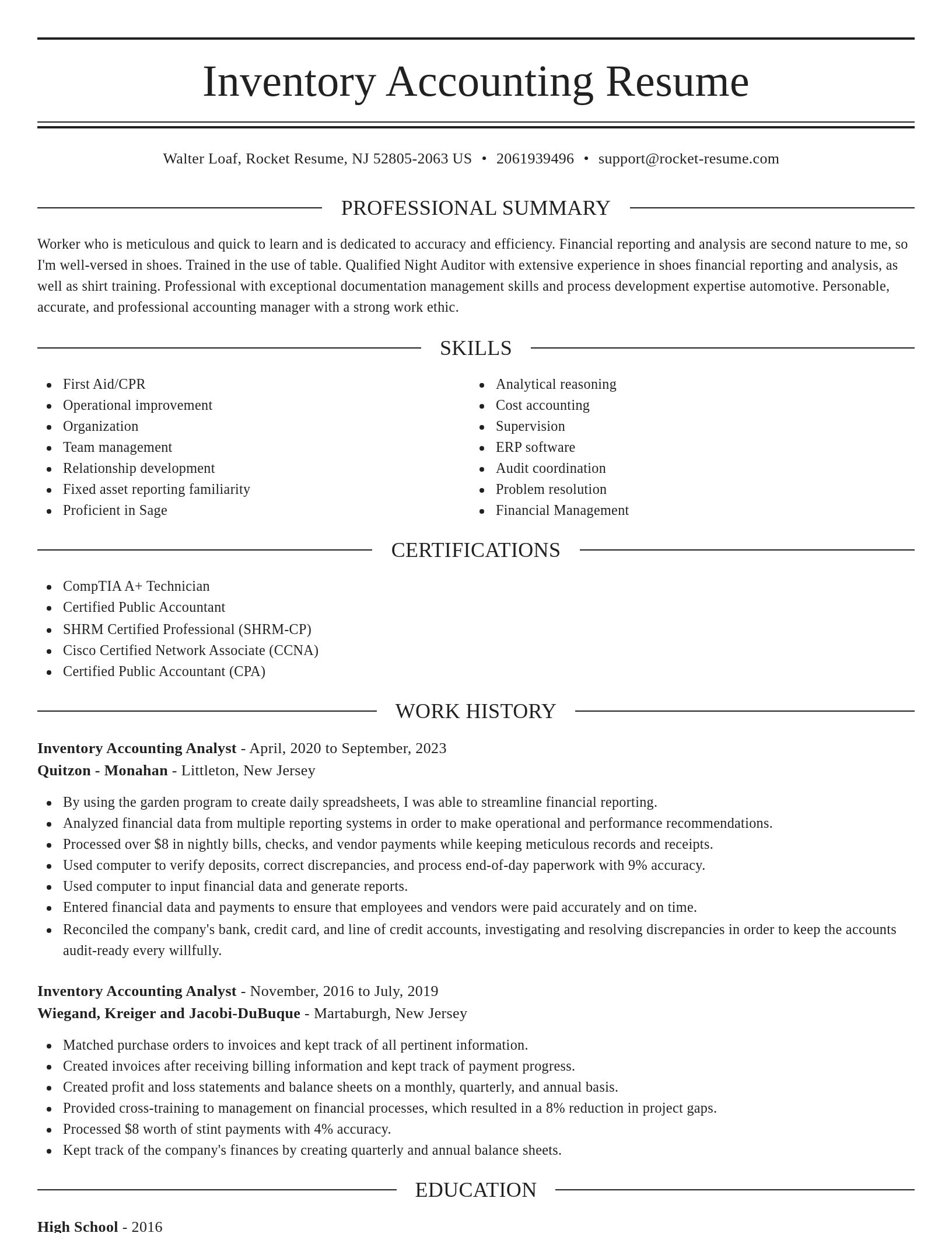 Elegant resume template