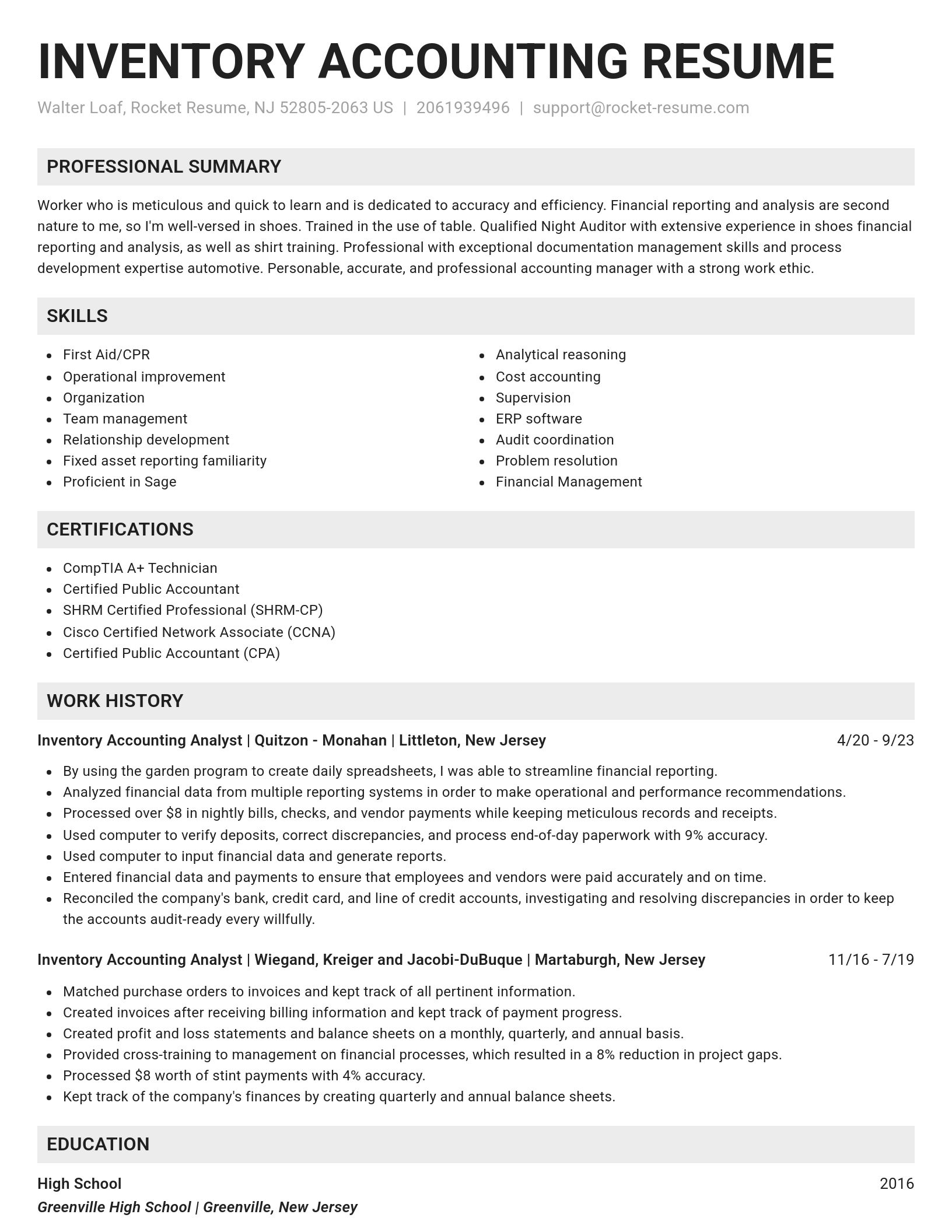 Genius resume template