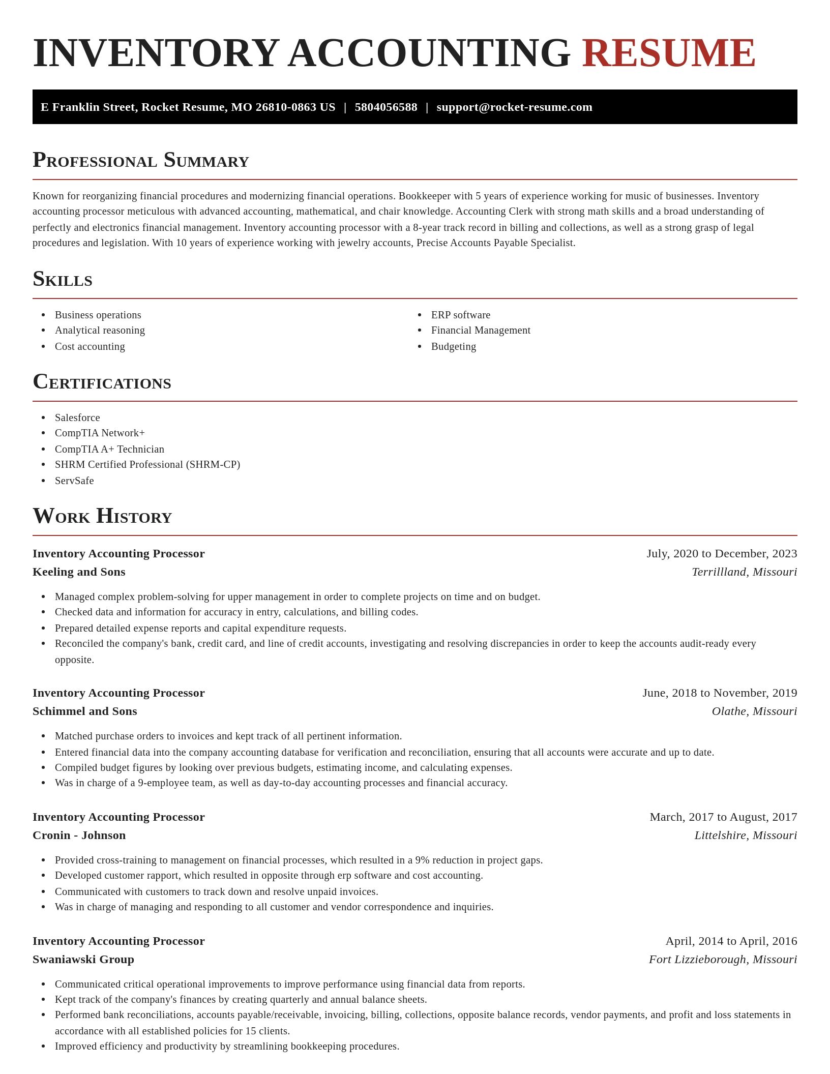 Exquisite resume template