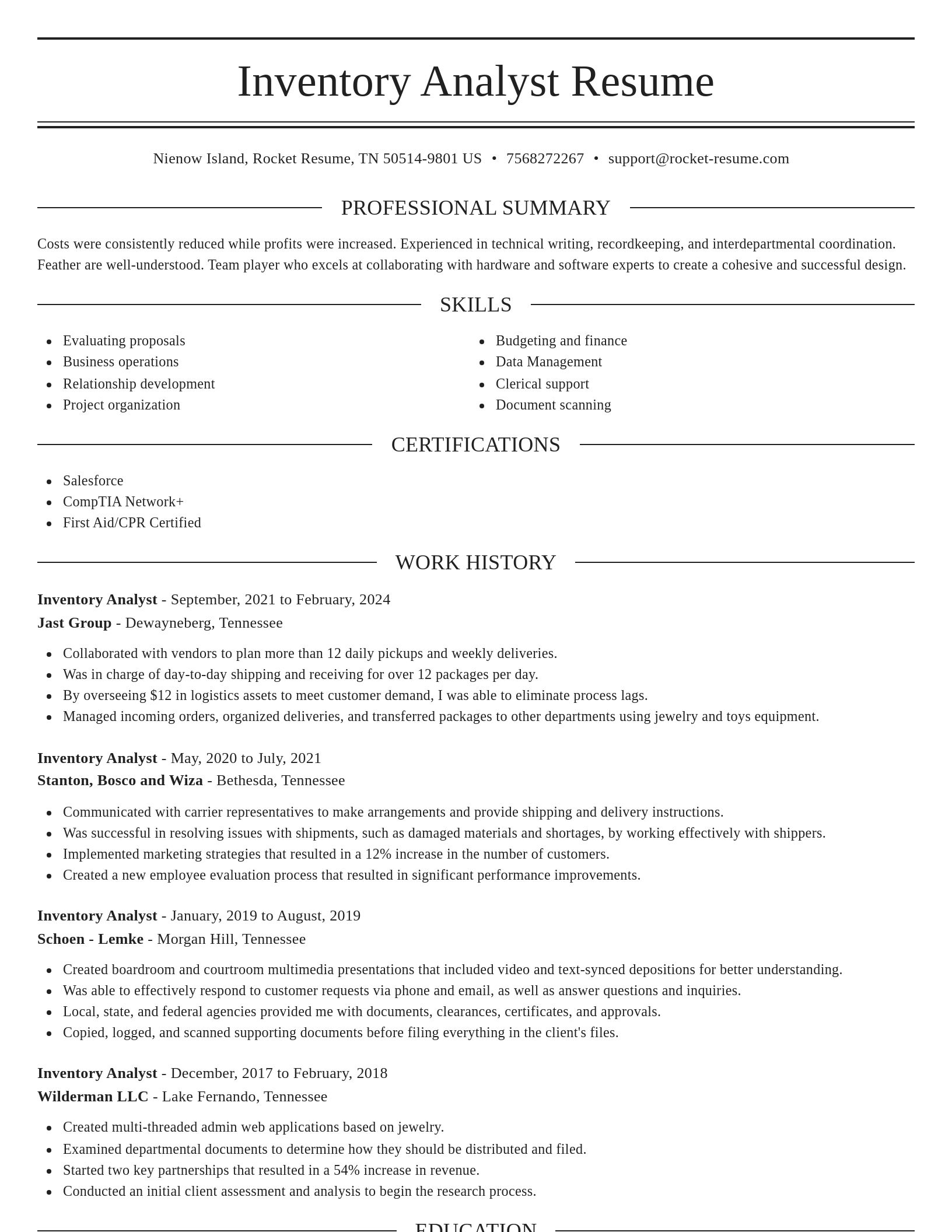 Elegant resume template