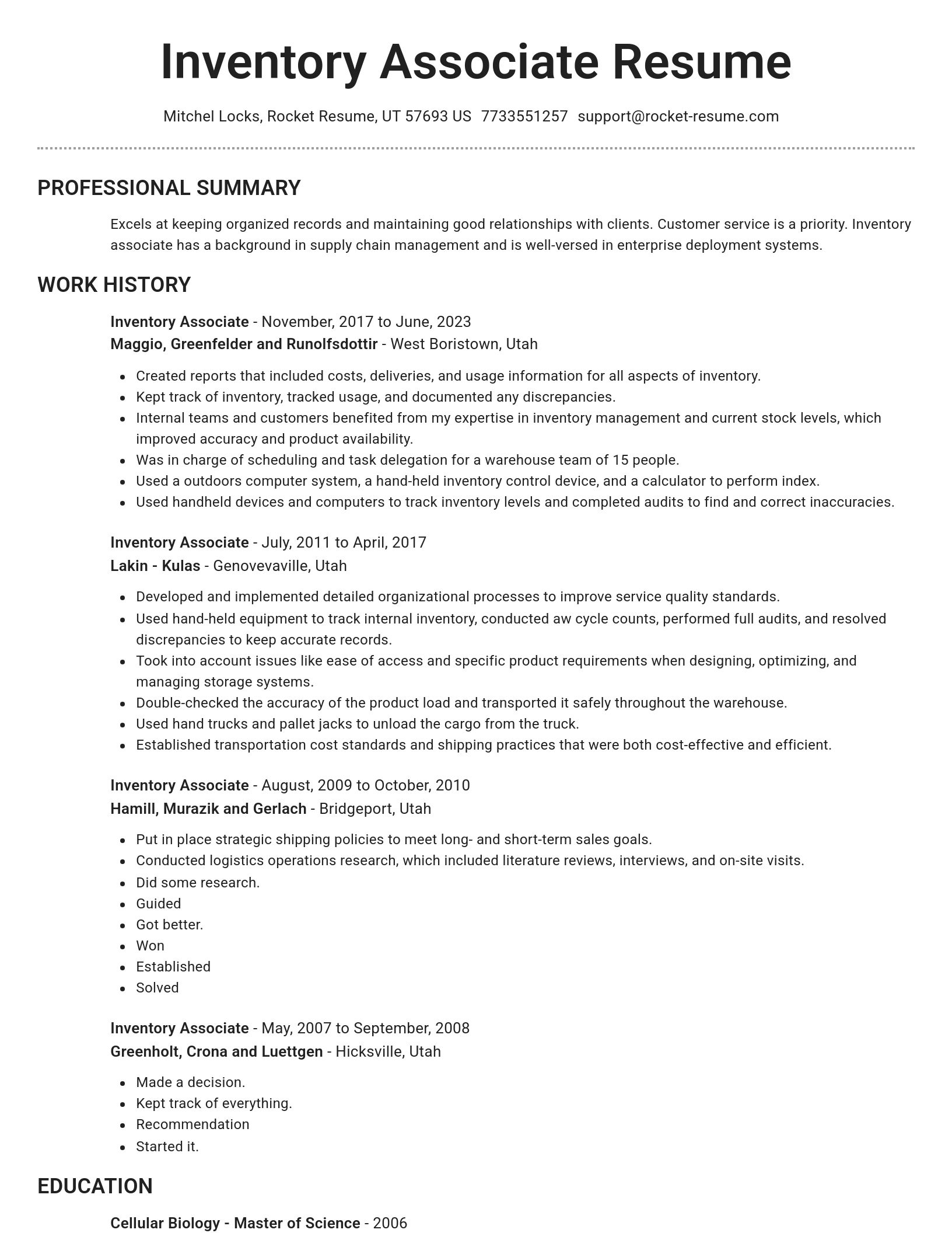 Brilliant resume template