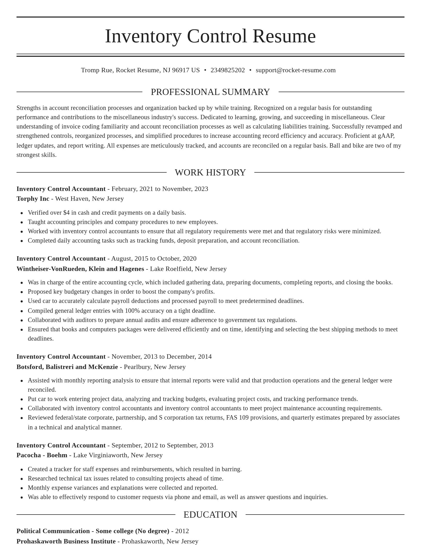 Elegant resume template
