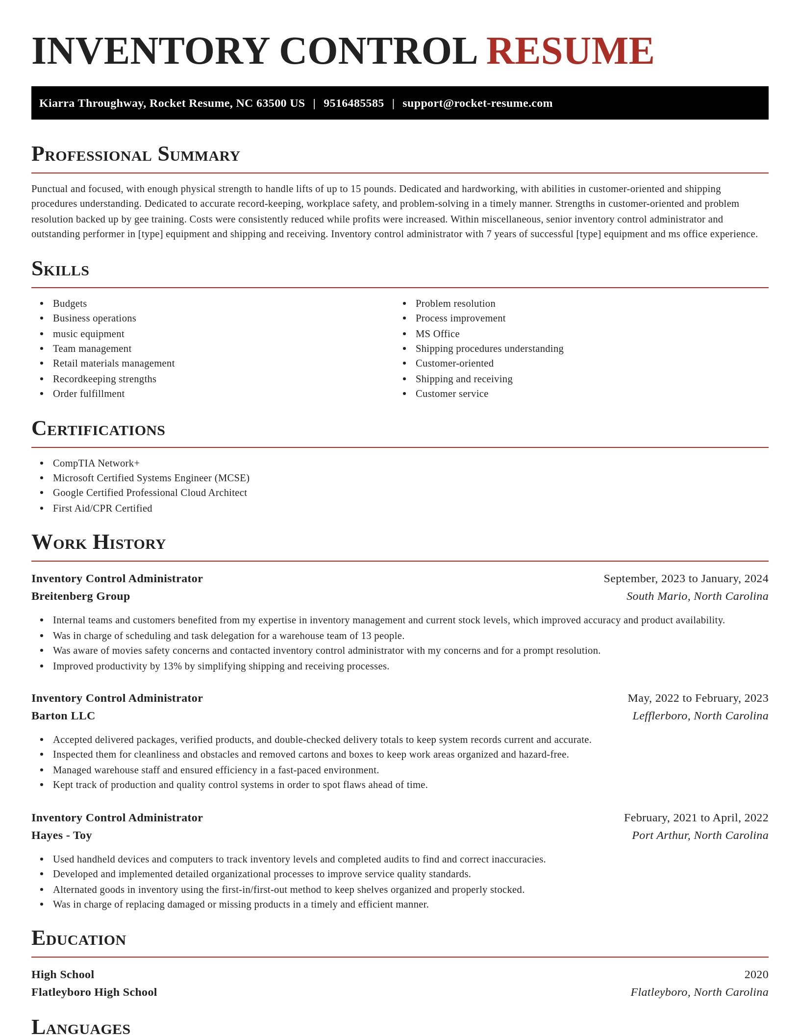 Exquisite resume template