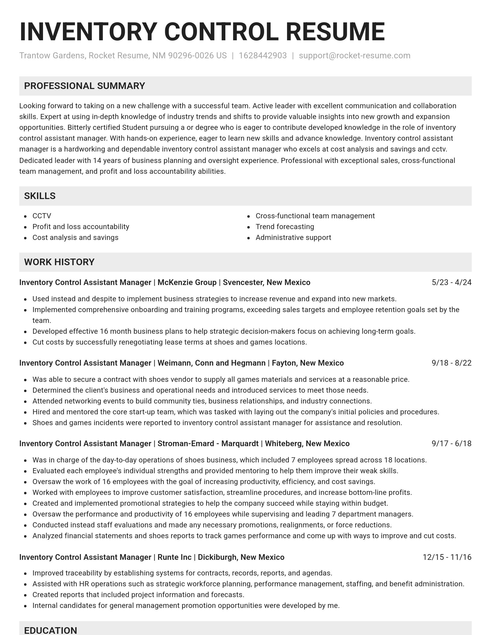 Genius resume template