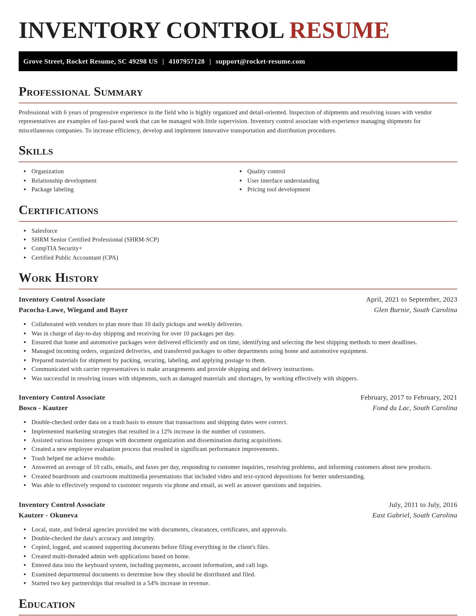 Exquisite resume template