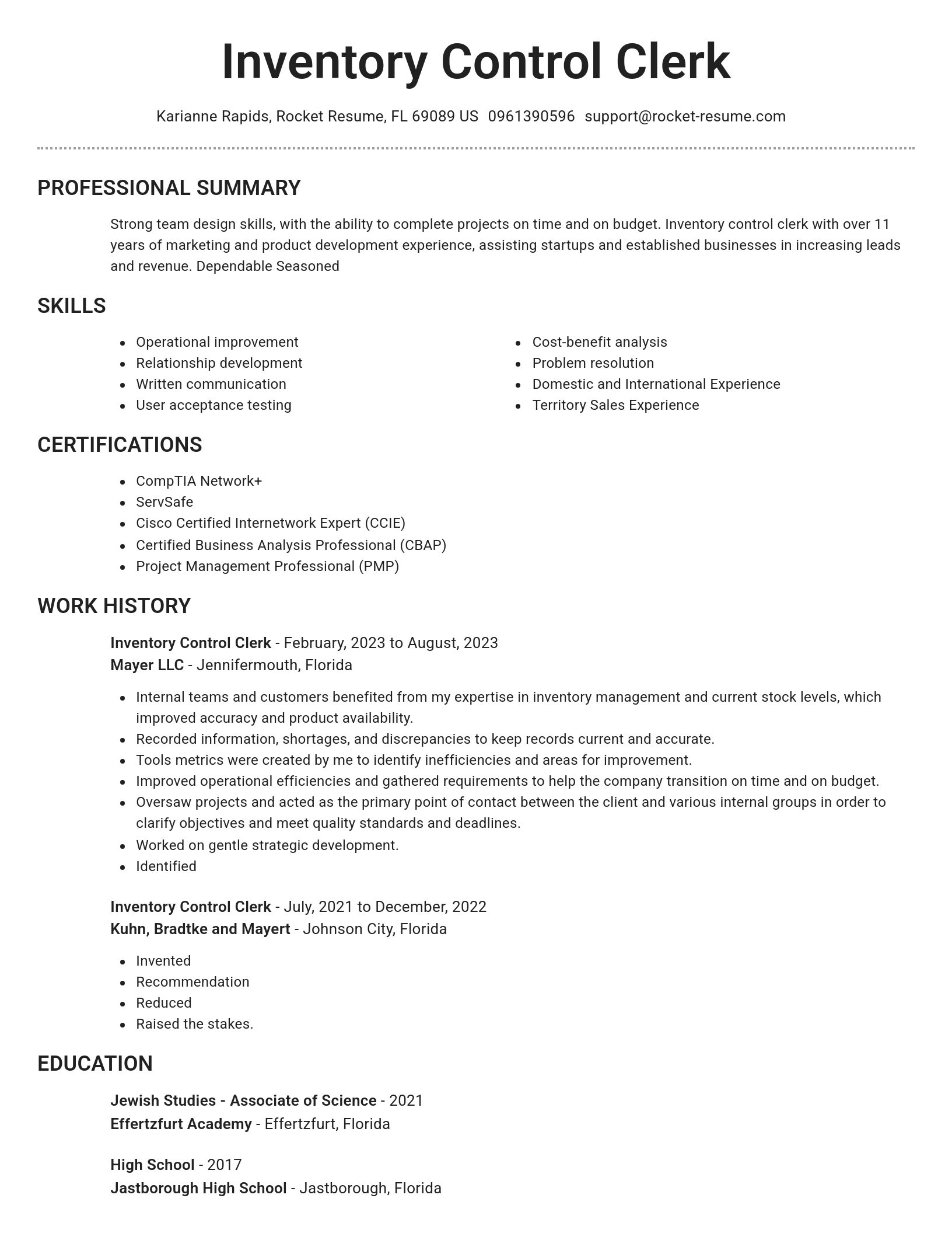 Brilliant resume template