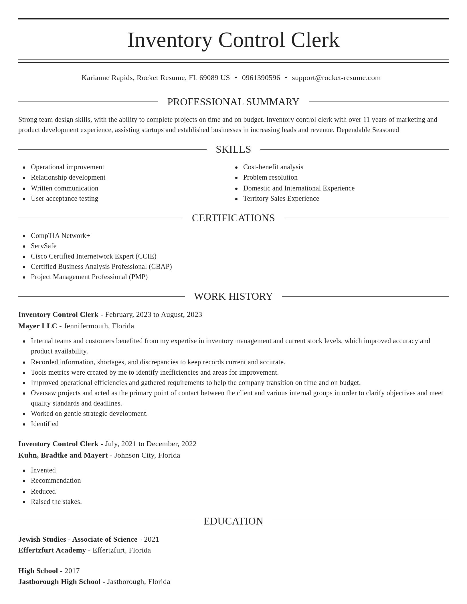 Elegant resume template