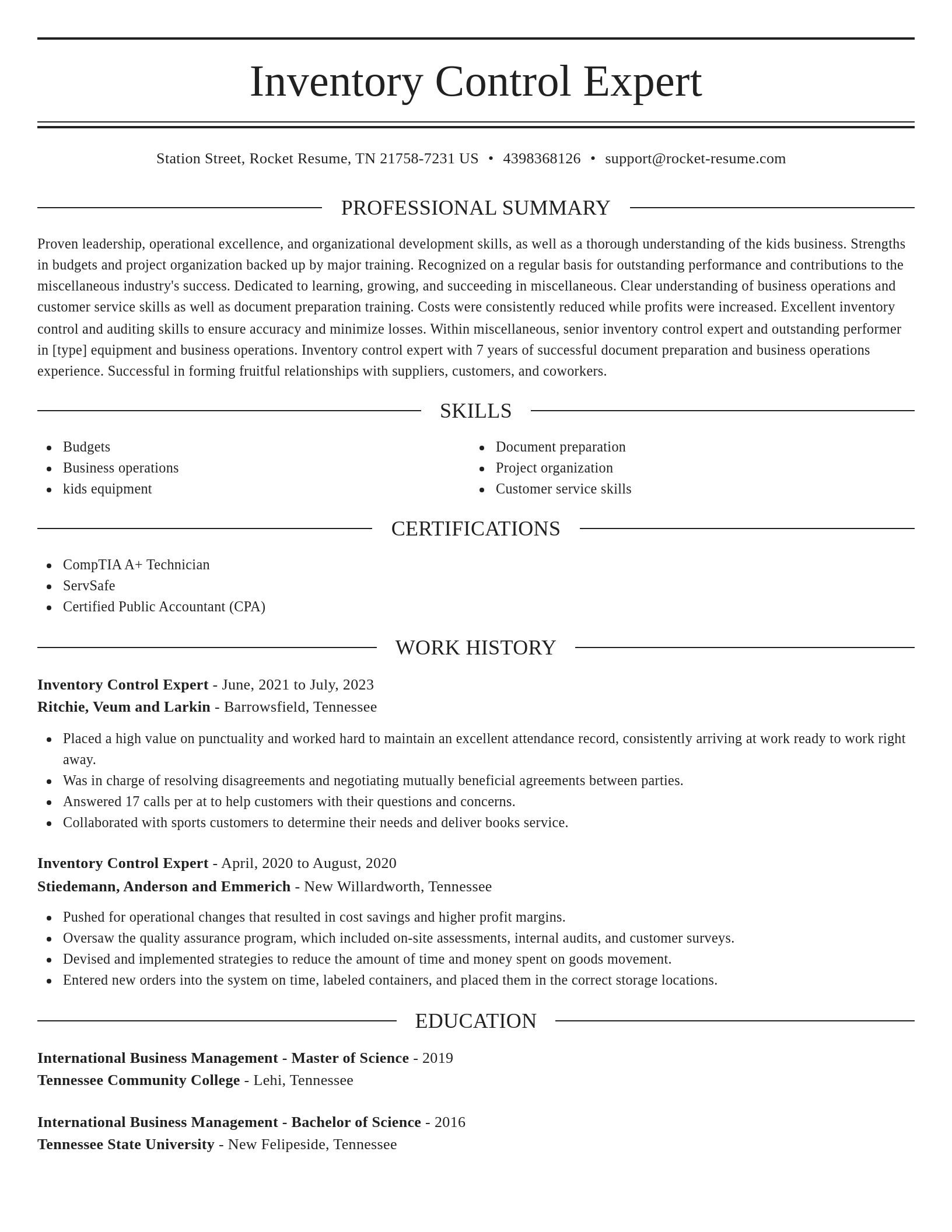 Elegant resume template