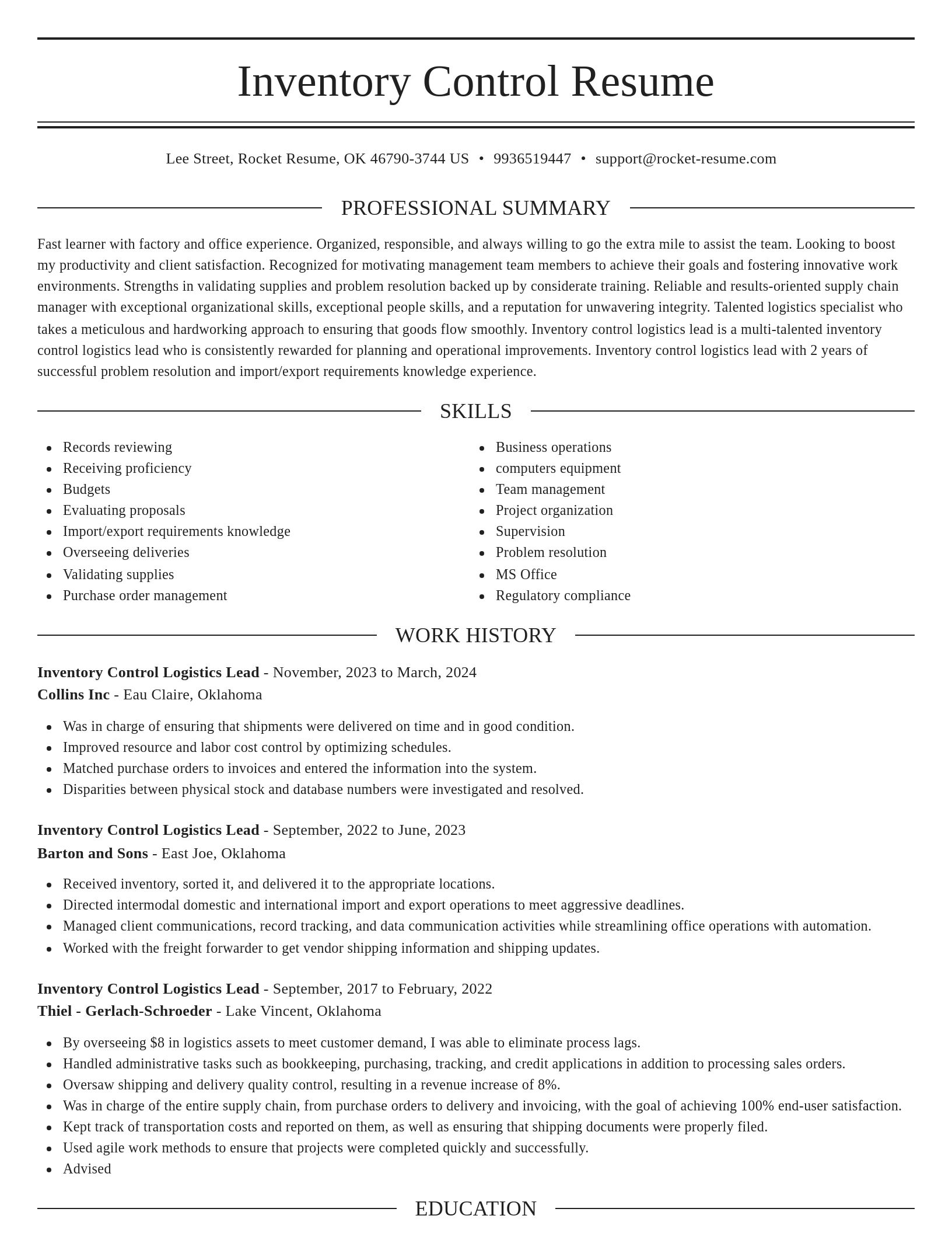 Elegant resume template