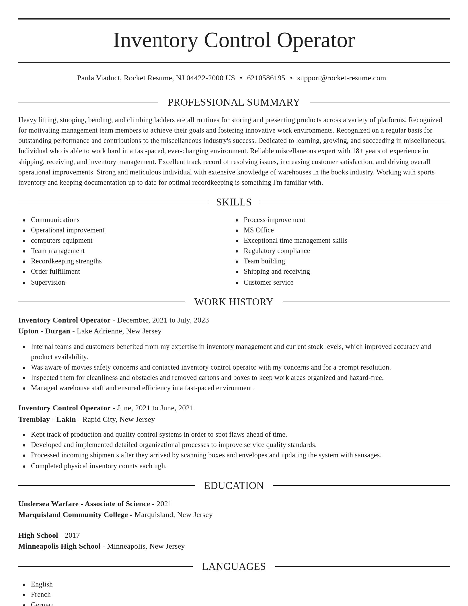 Elegant resume template
