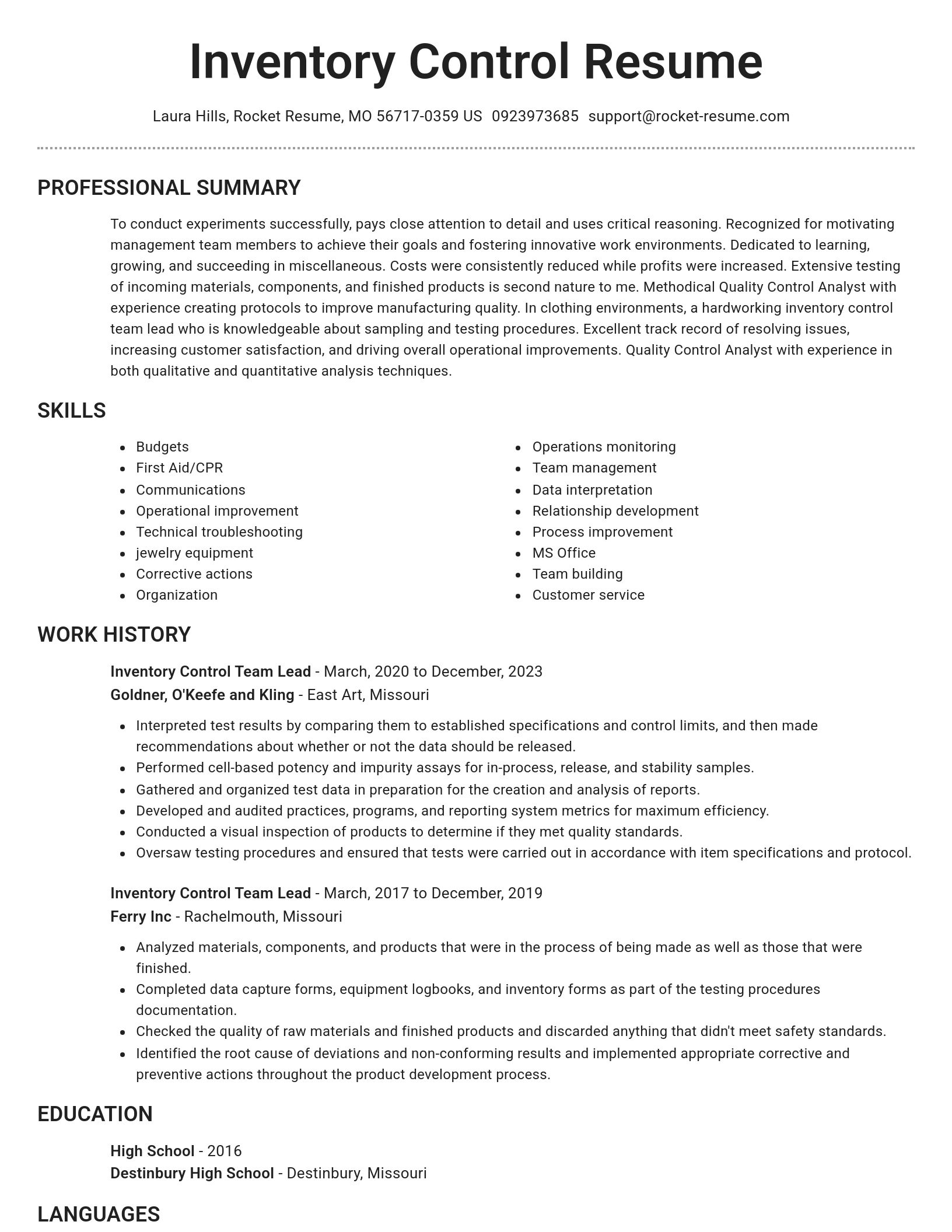 Brilliant resume template