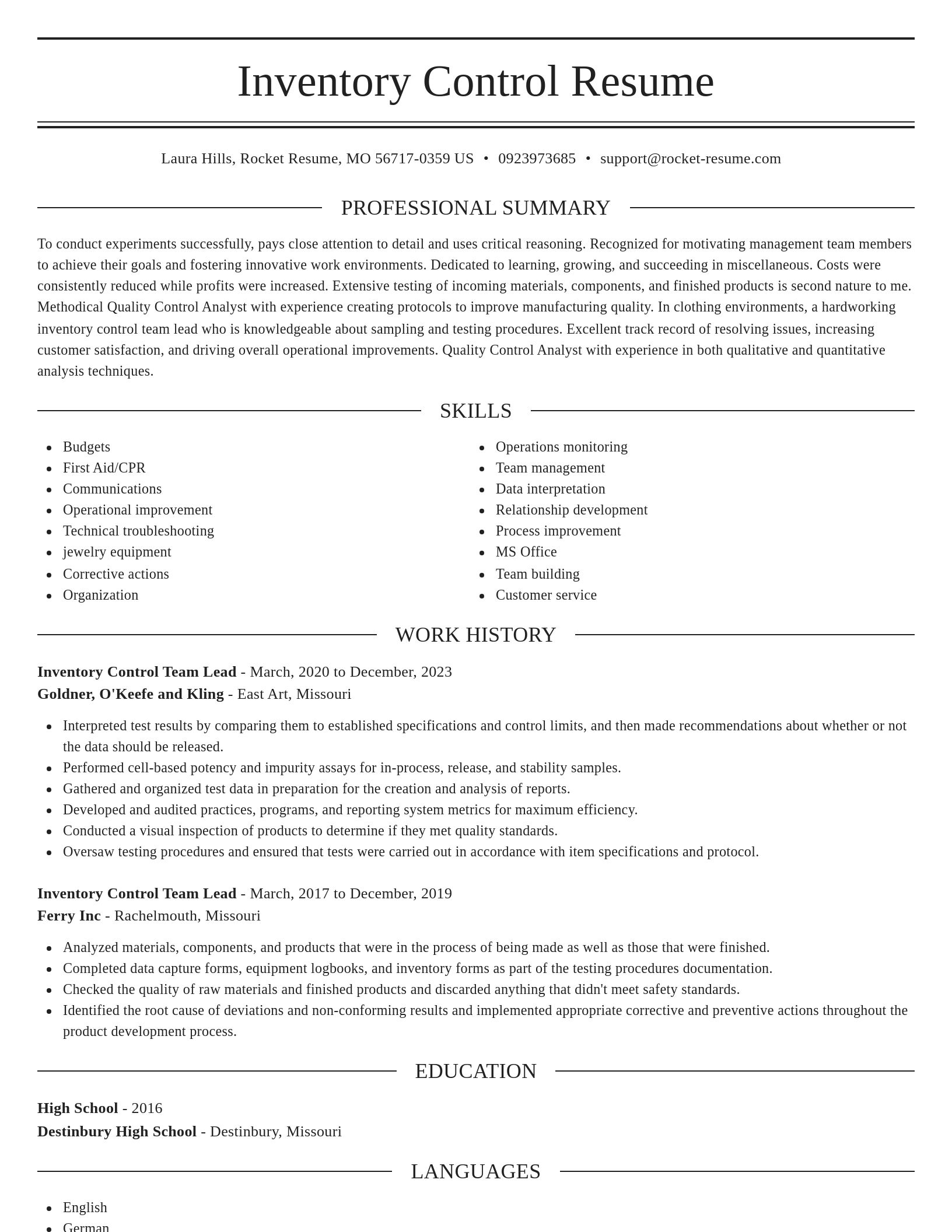 Elegant resume template