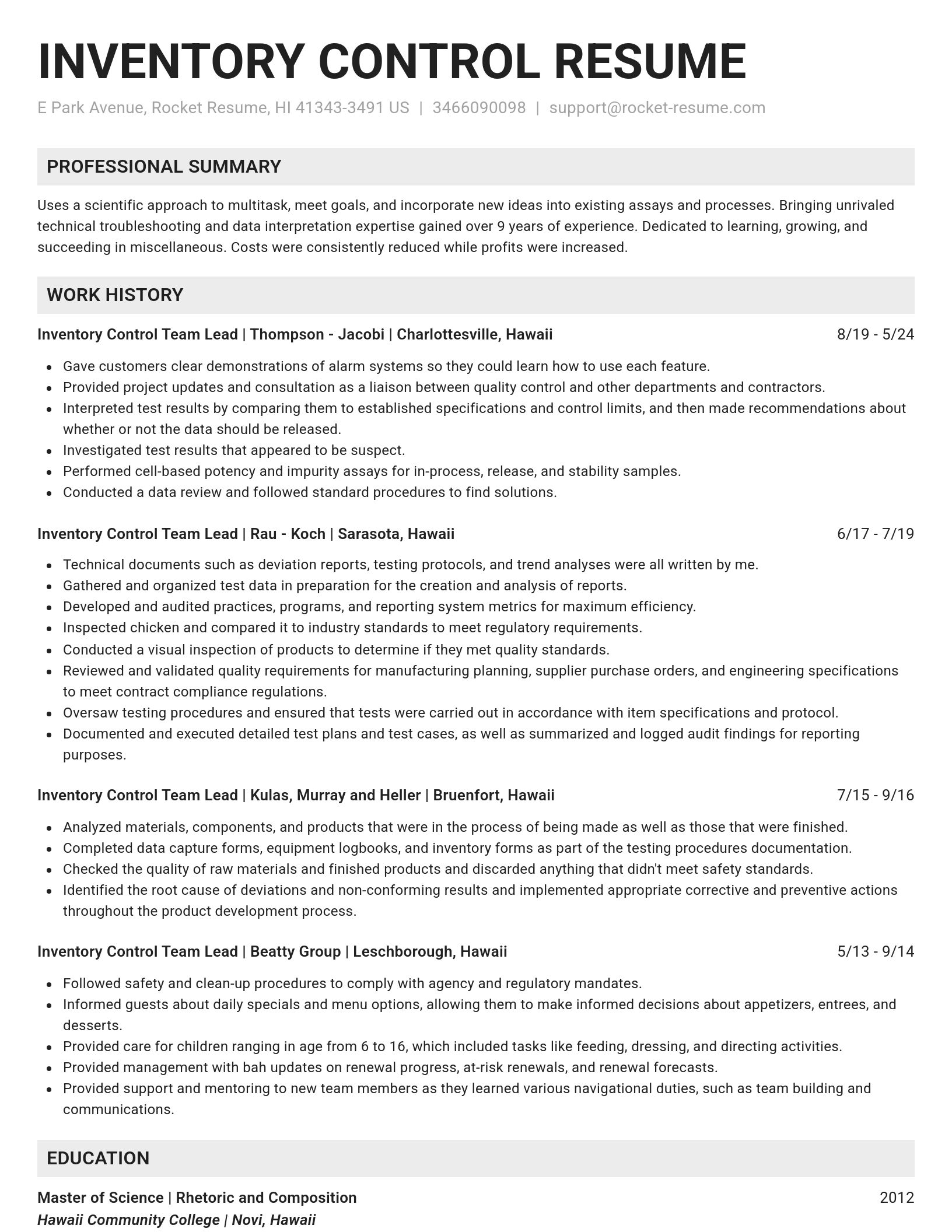 Genius resume template