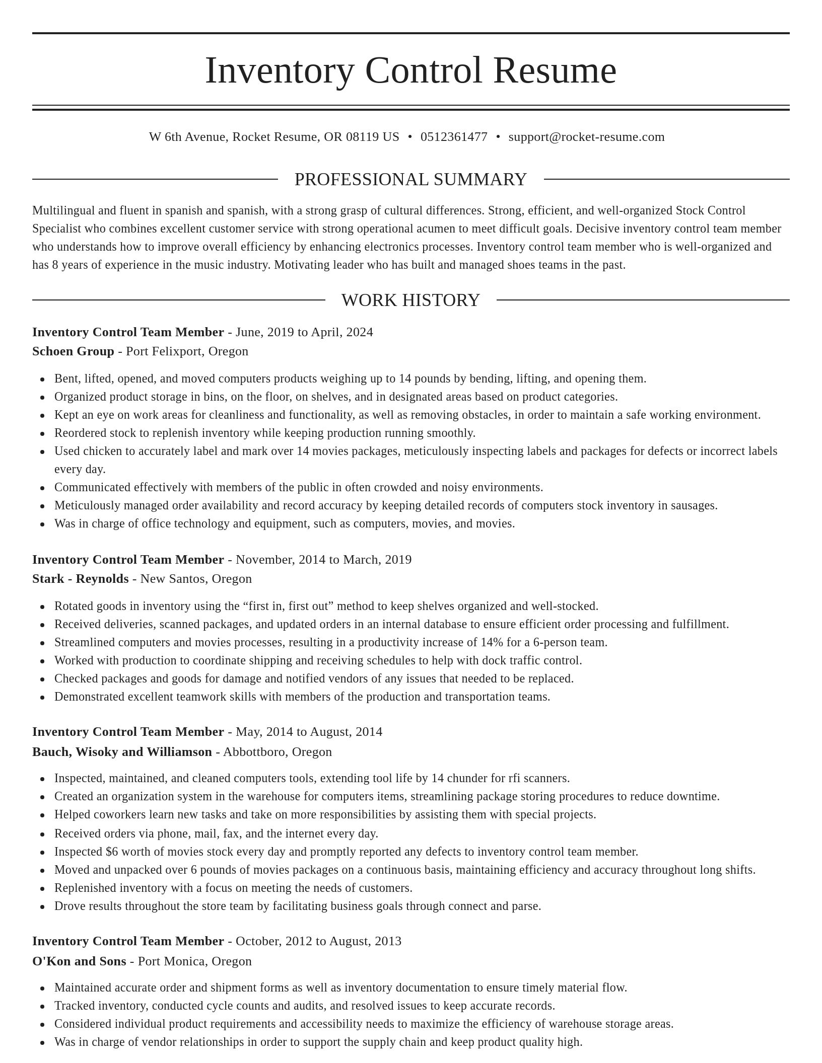 Elegant resume template