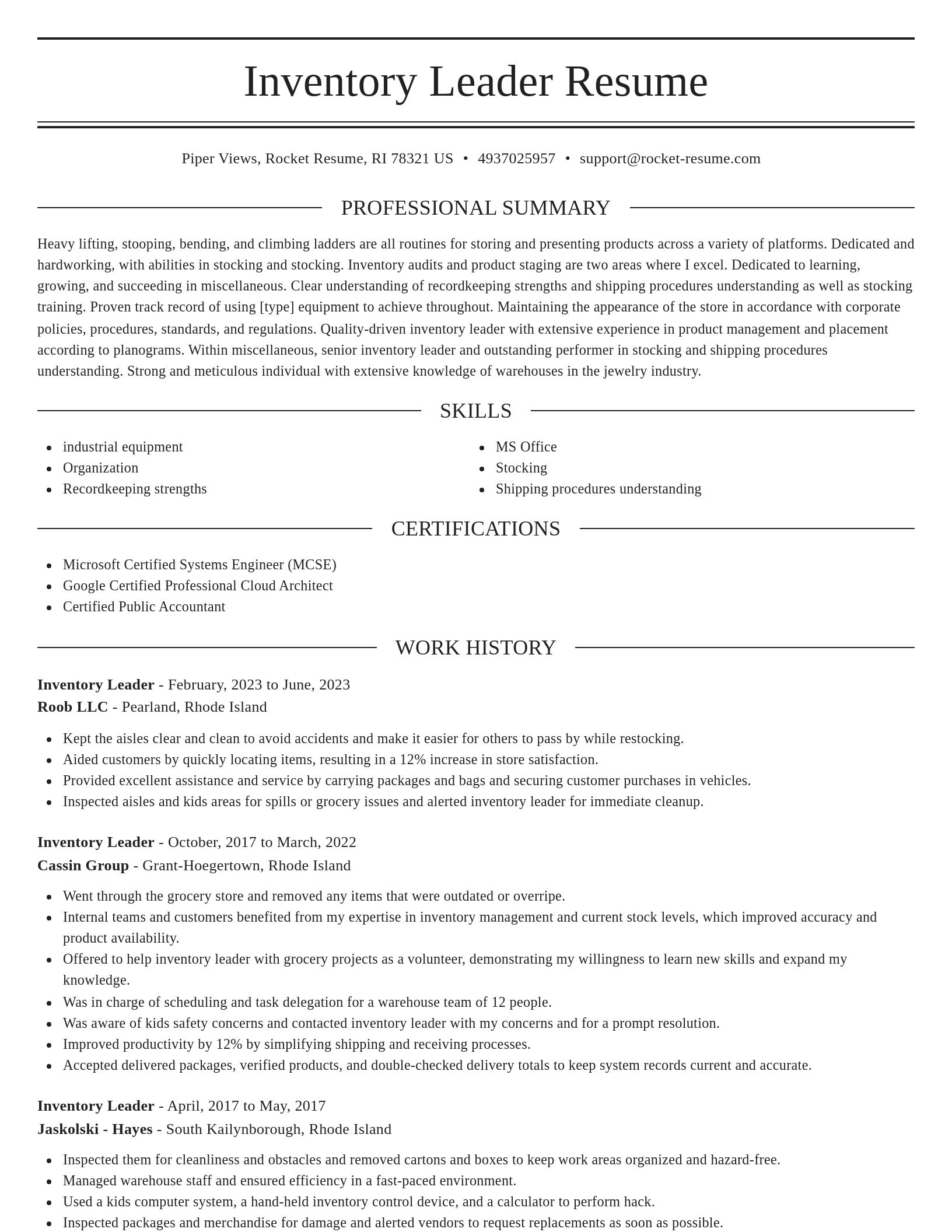 Elegant resume template