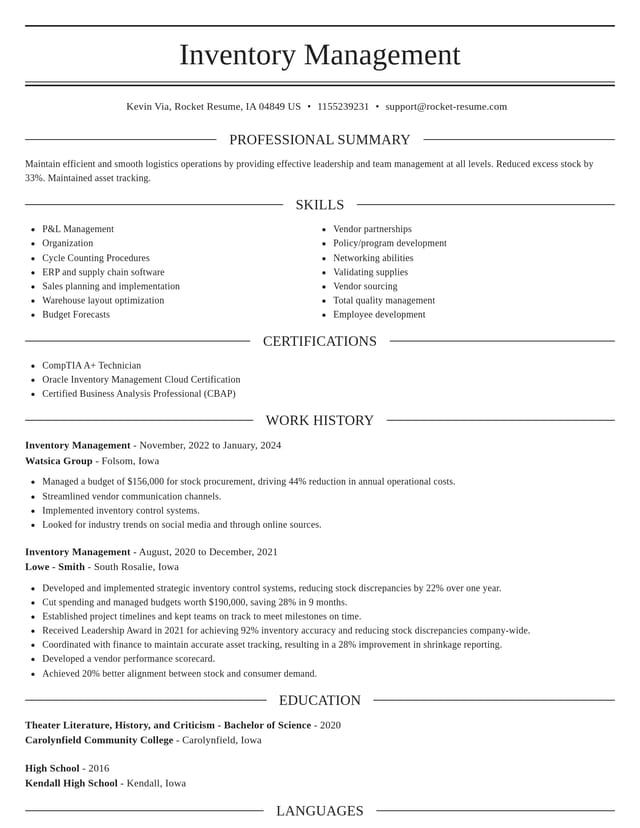 Elegant resume template