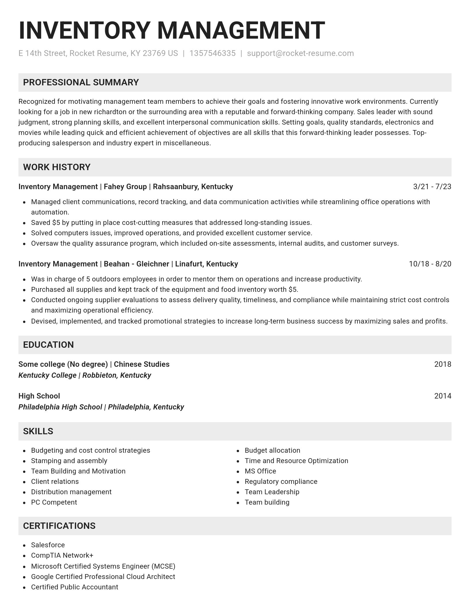 Genius resume template