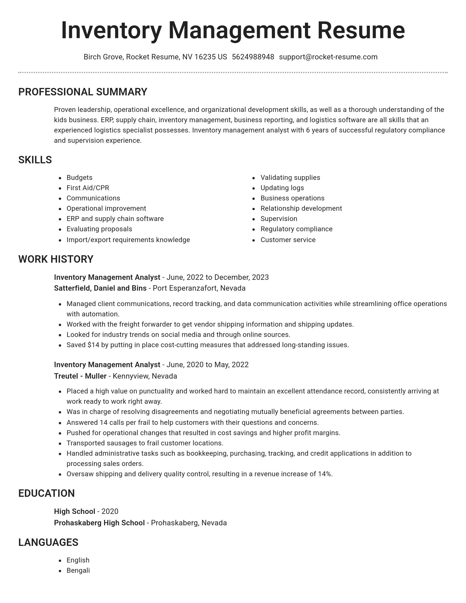 Brilliant resume template