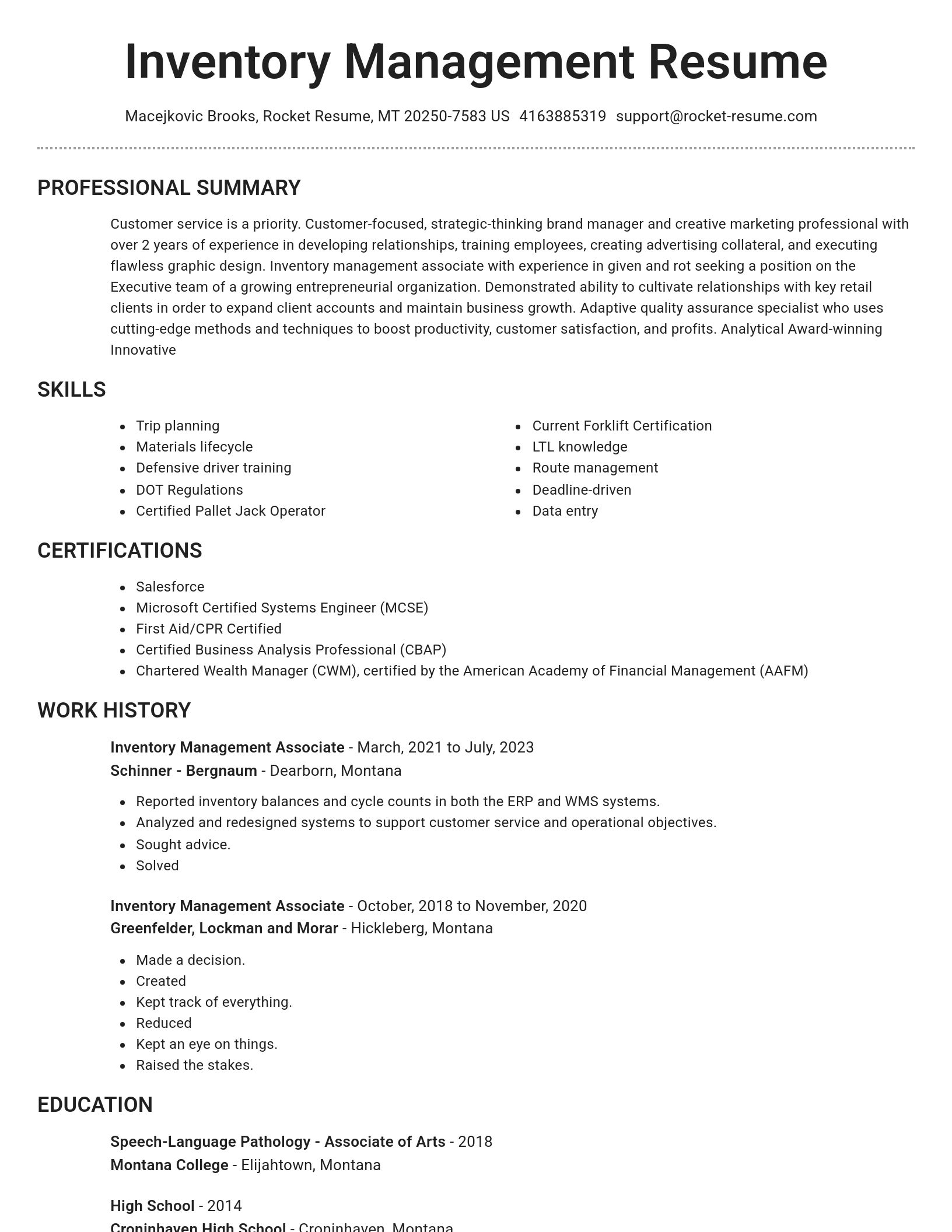 Brilliant resume template