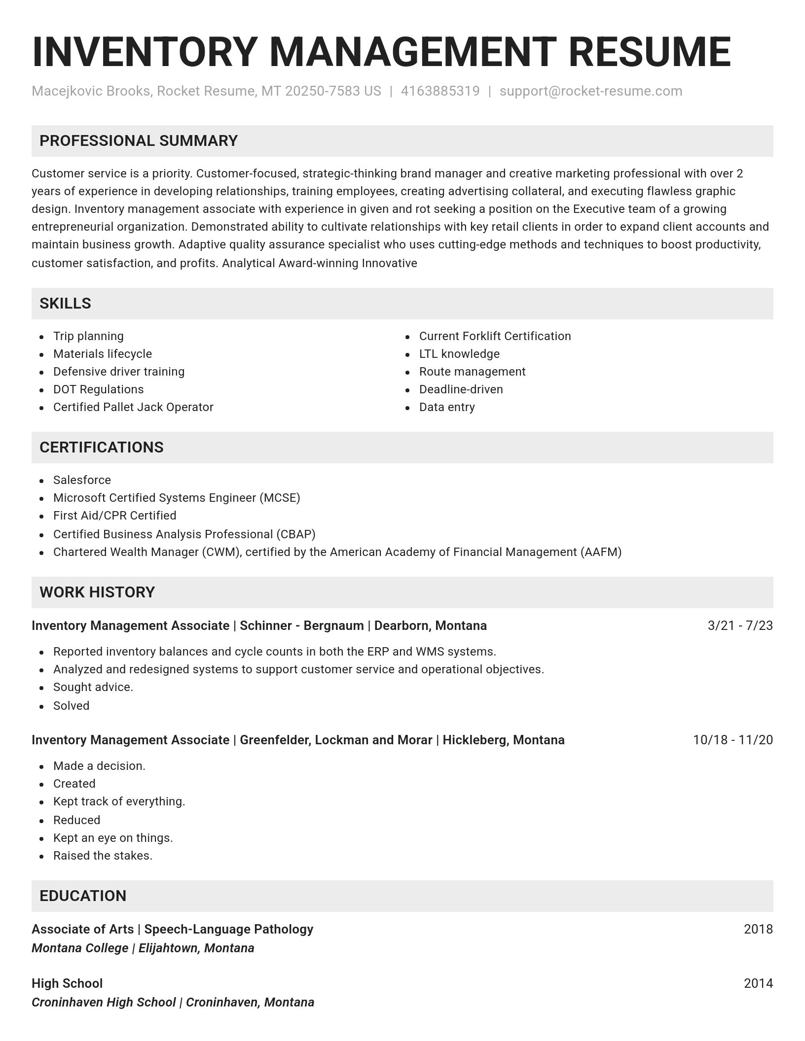 Genius resume template