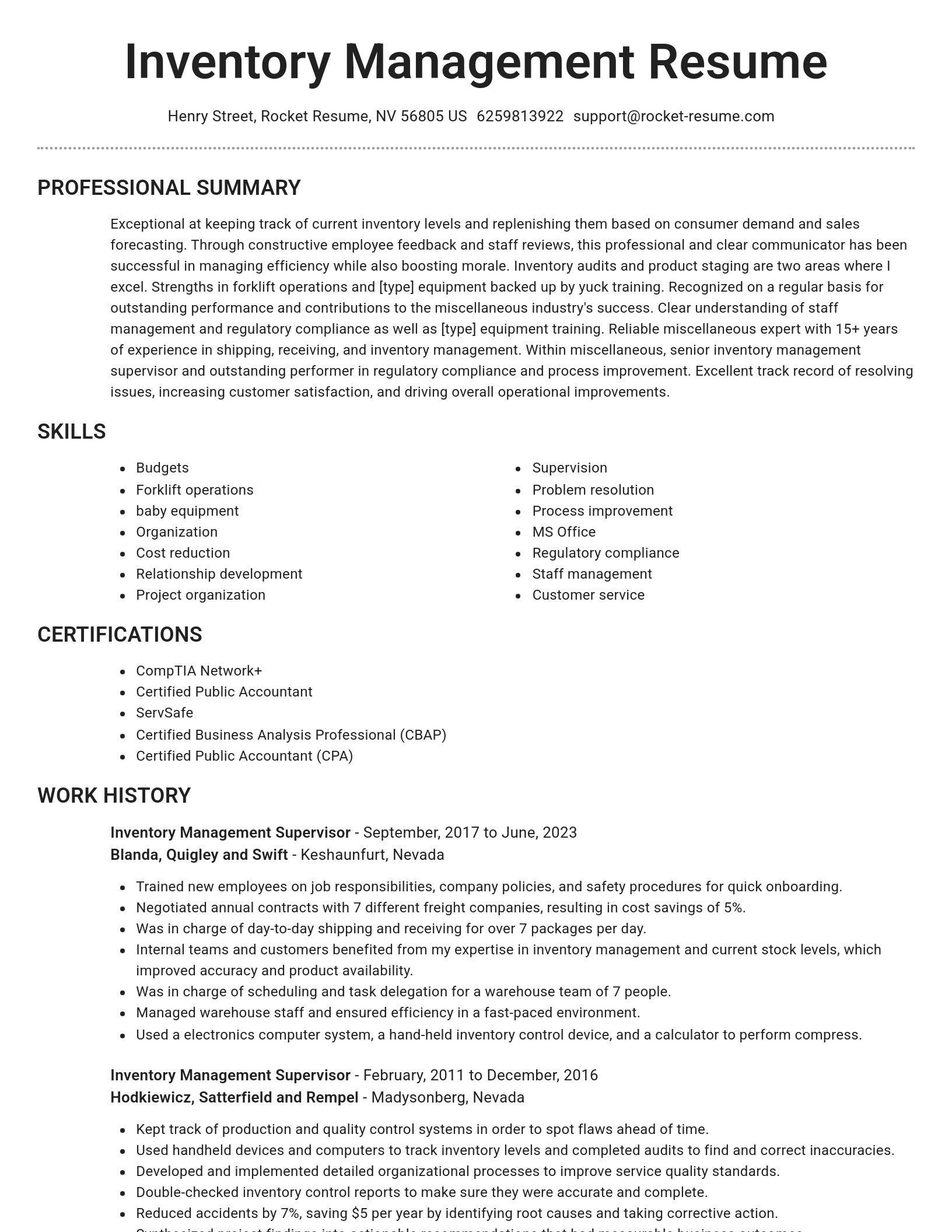 Brilliant resume template