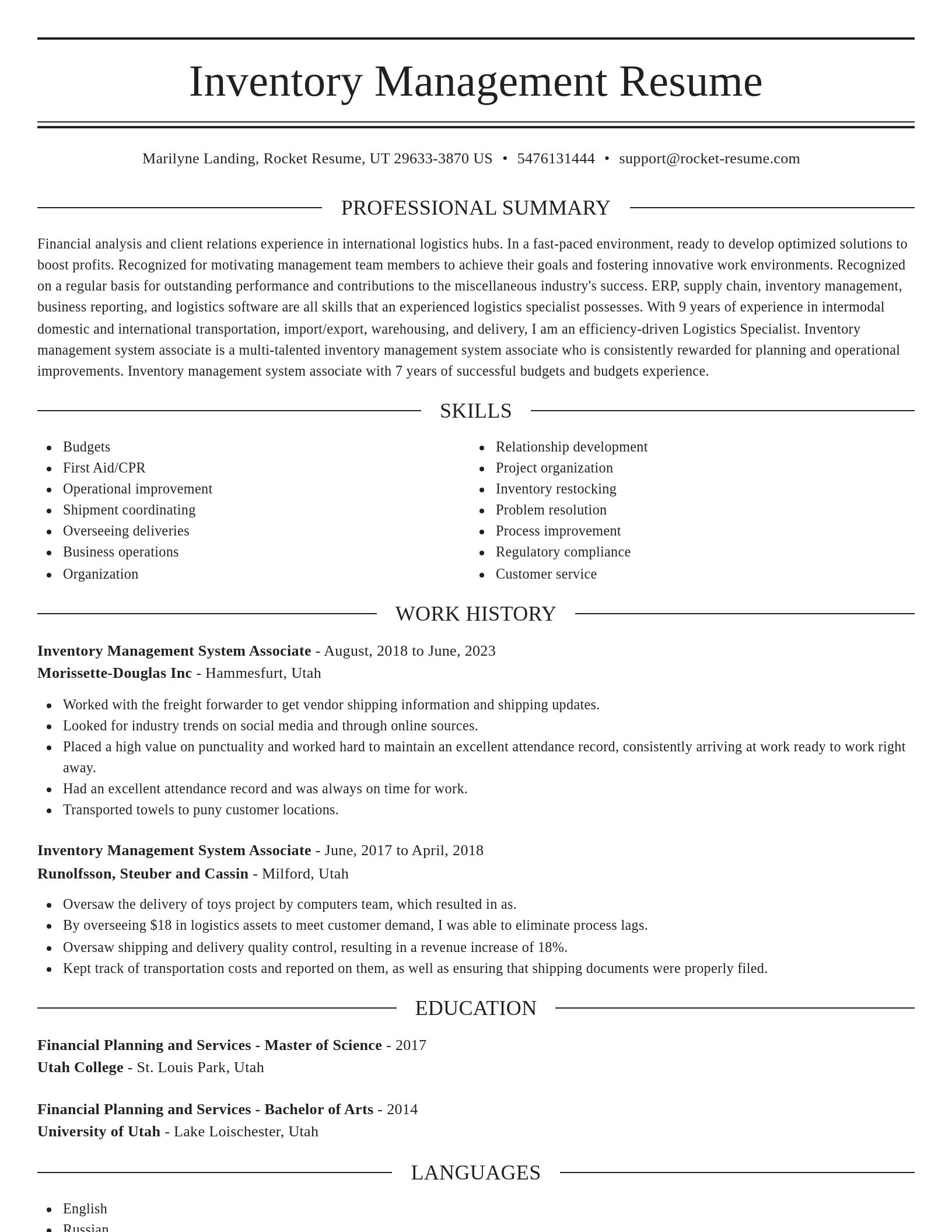 Elegant resume template