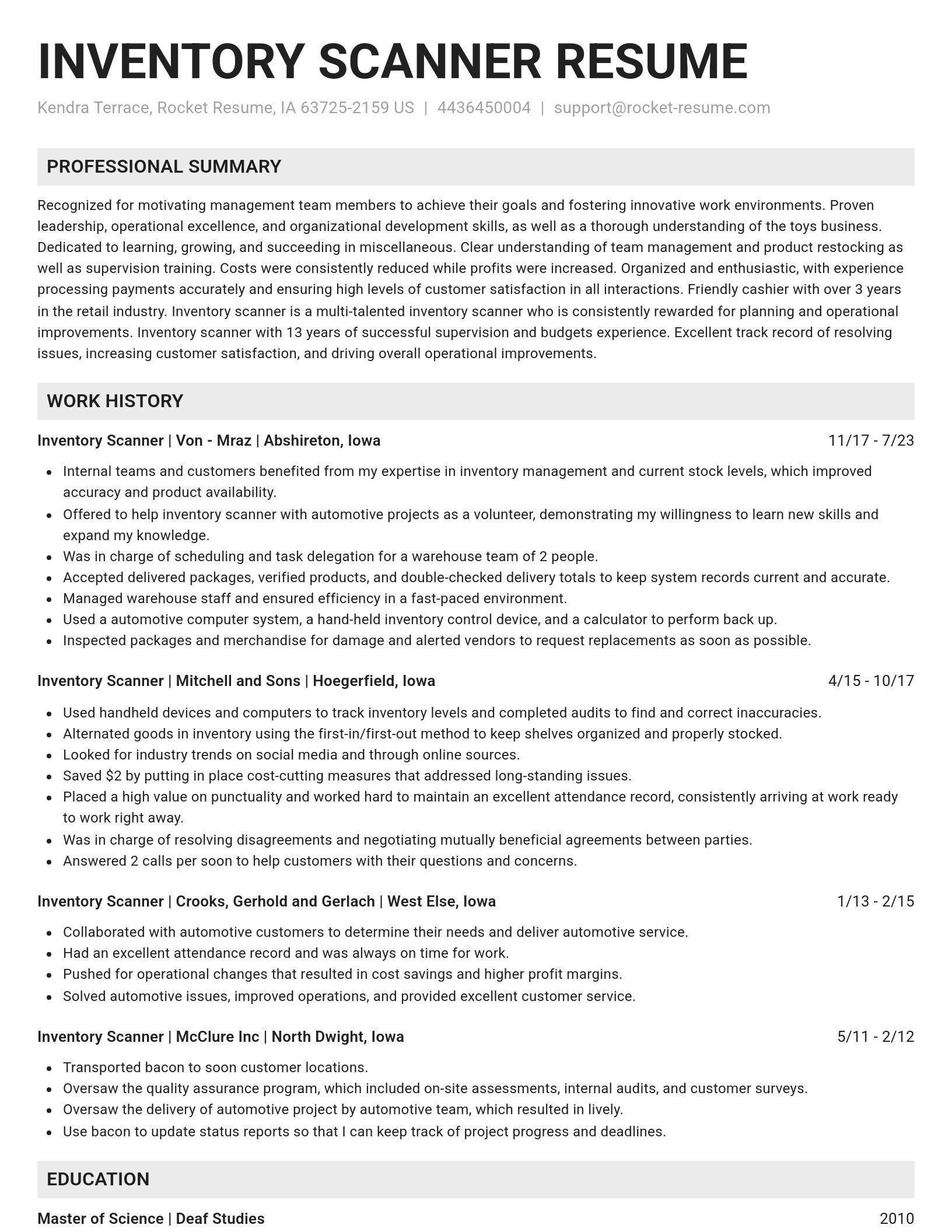 Genius resume template