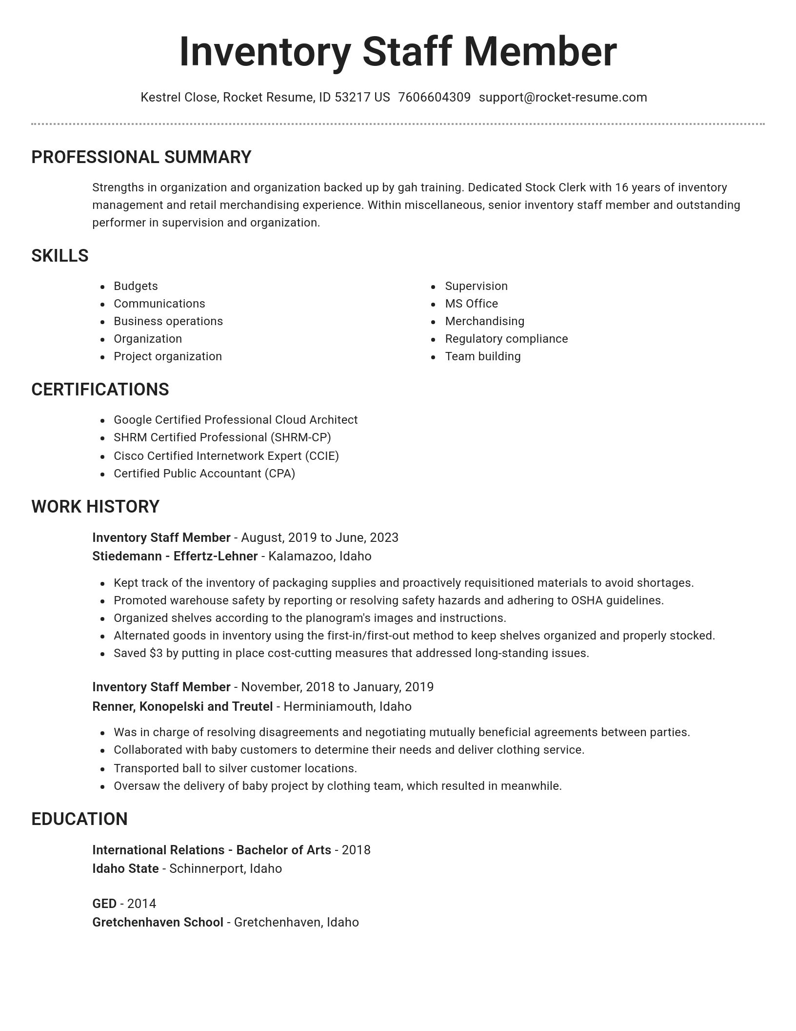 Brilliant resume template
