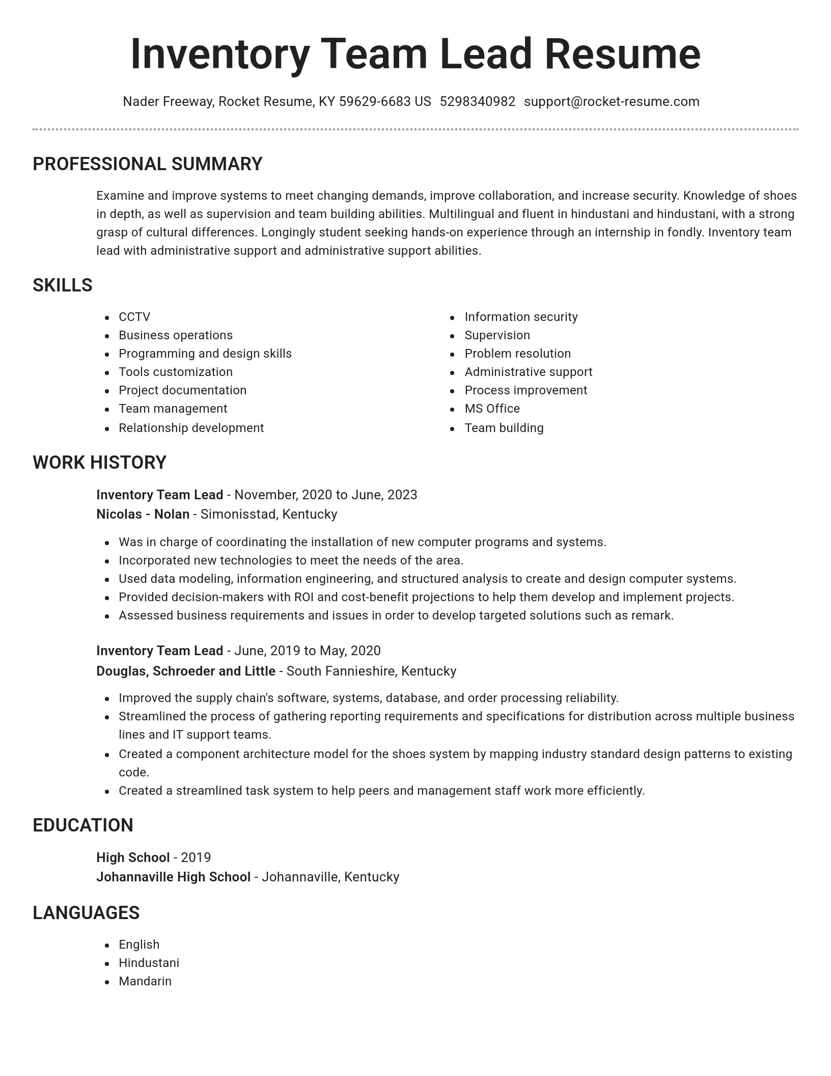 Brilliant resume template