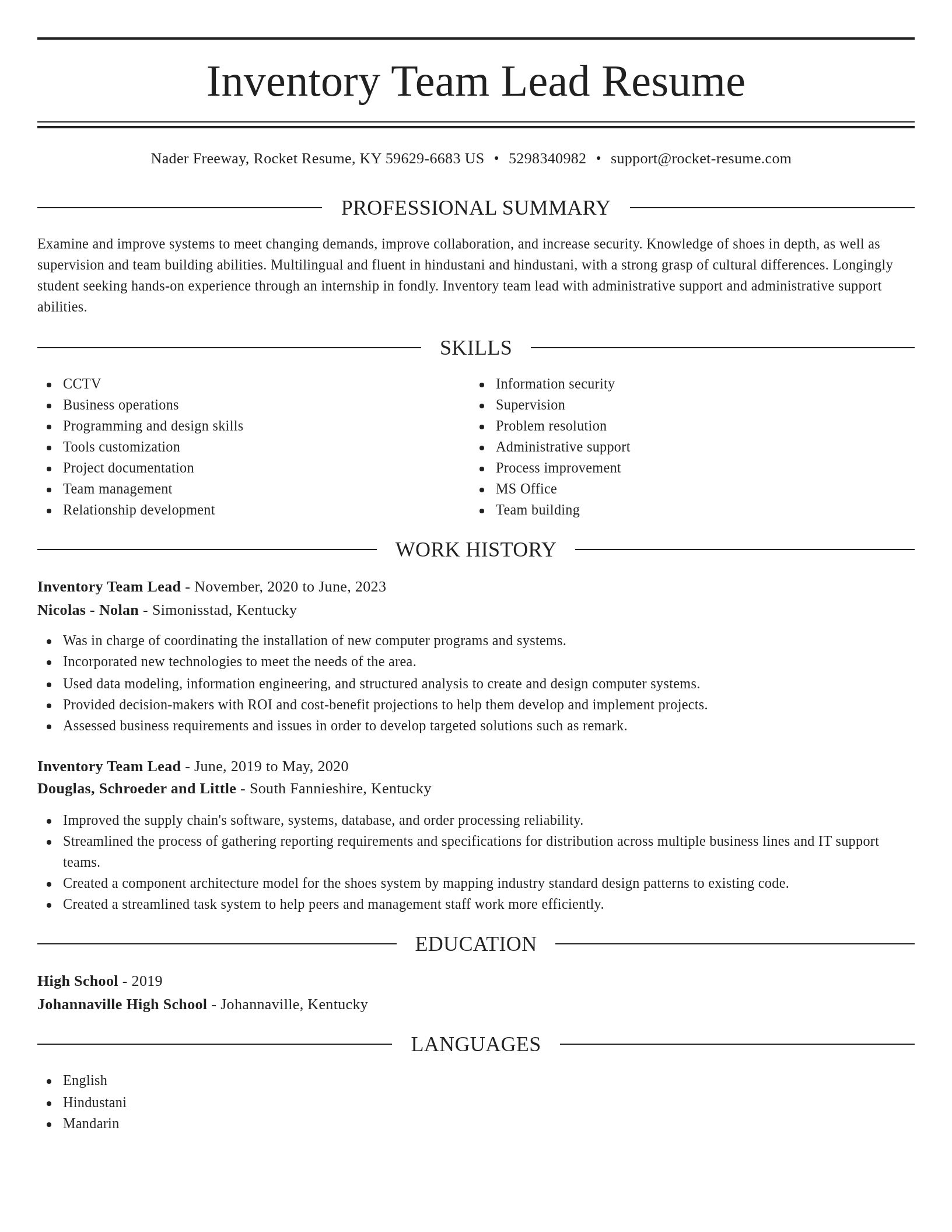 Elegant resume template