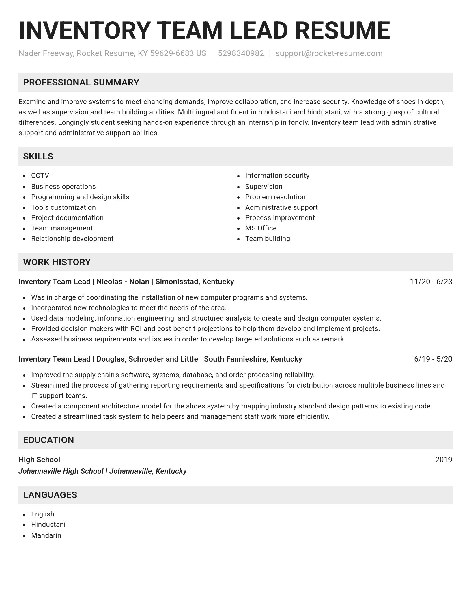Genius resume template