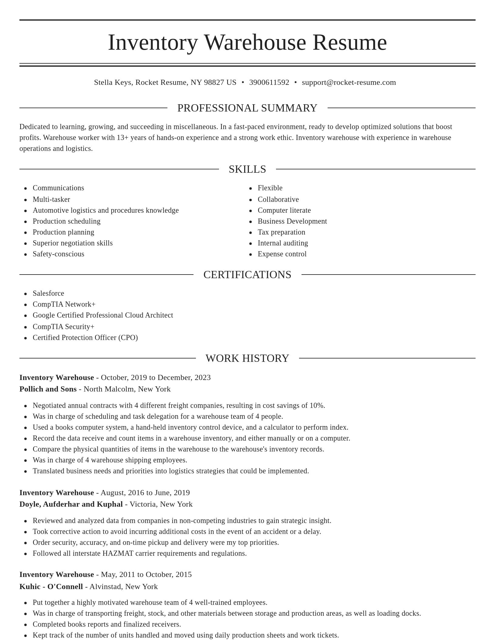 Elegant resume template